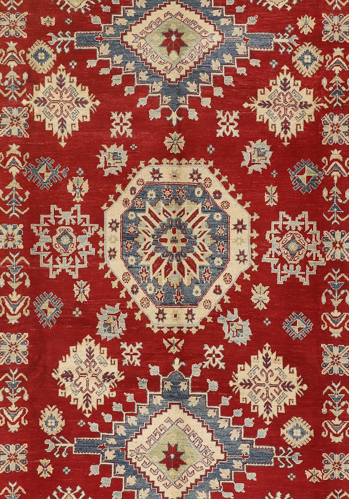 Kazak Afghan Red Hand Knotted Large Area Rug 250 X 347 Cm photo furniture