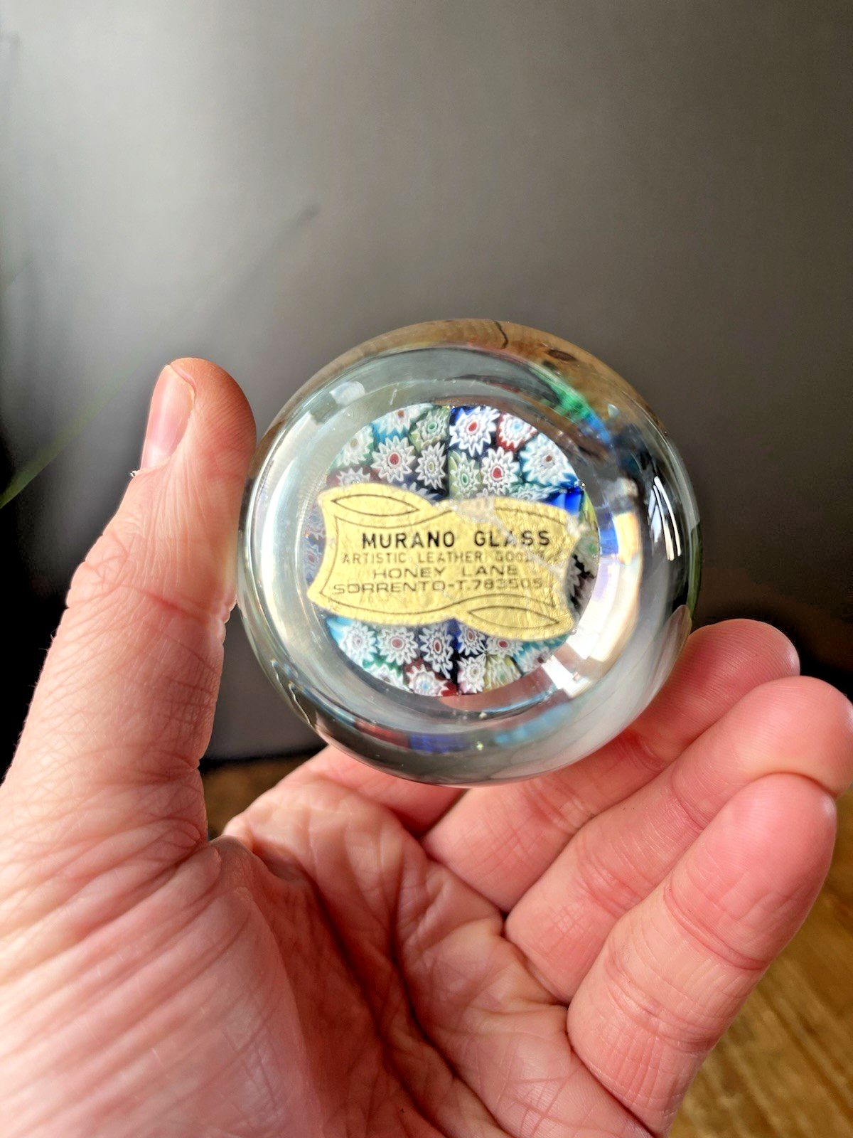 photo furniture Quality Vintage 50's Murano Millefiori Cane Art Glass Paperweight Fratelli Toso