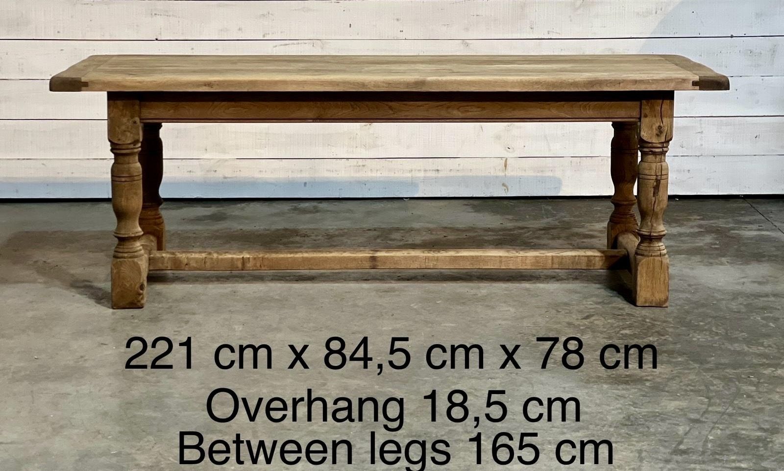 Quality Bleached Oak Farmhouse Dining Table photo furniture