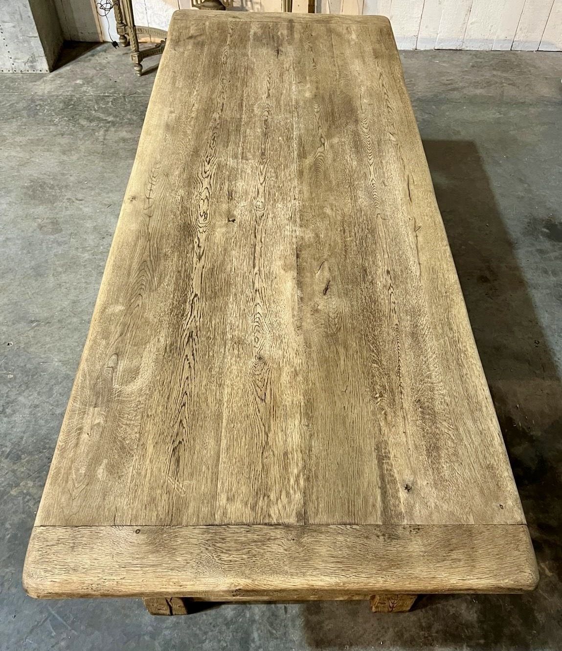 Quality Bleached Oak Farmhouse Dining Table photo buy