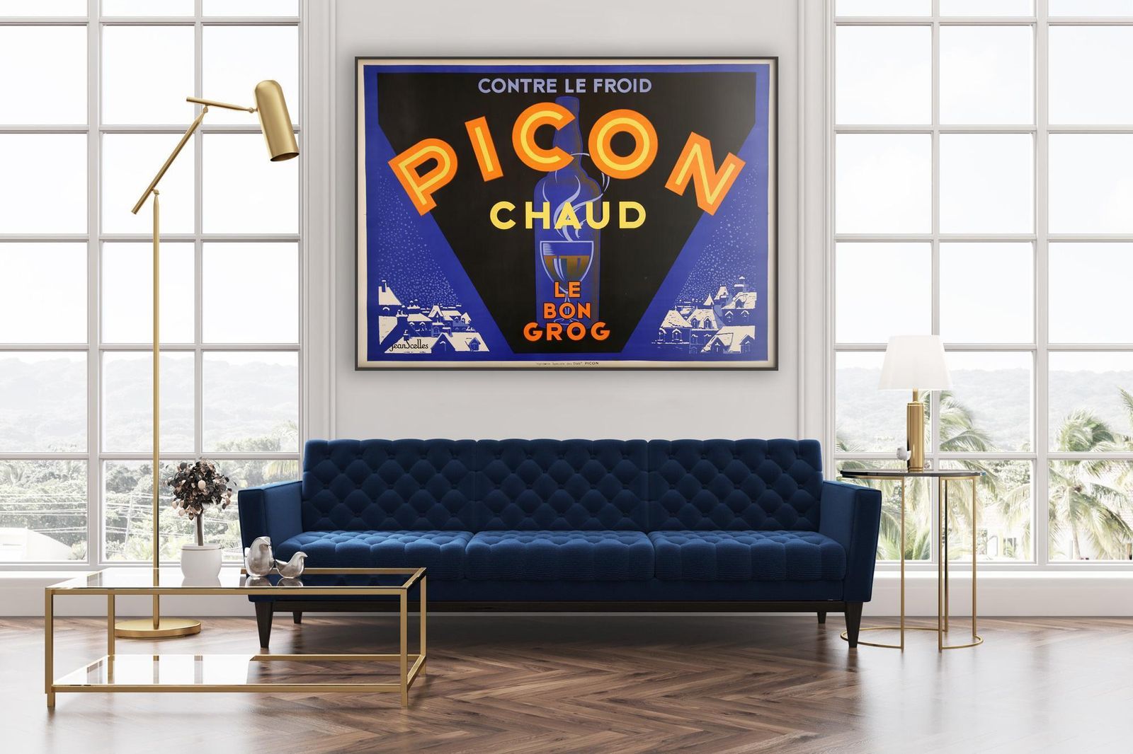 Picon Amer Chaud, C1935 Vintage French Alcohol Advertising Poster, Jean Scelles photo vinterior