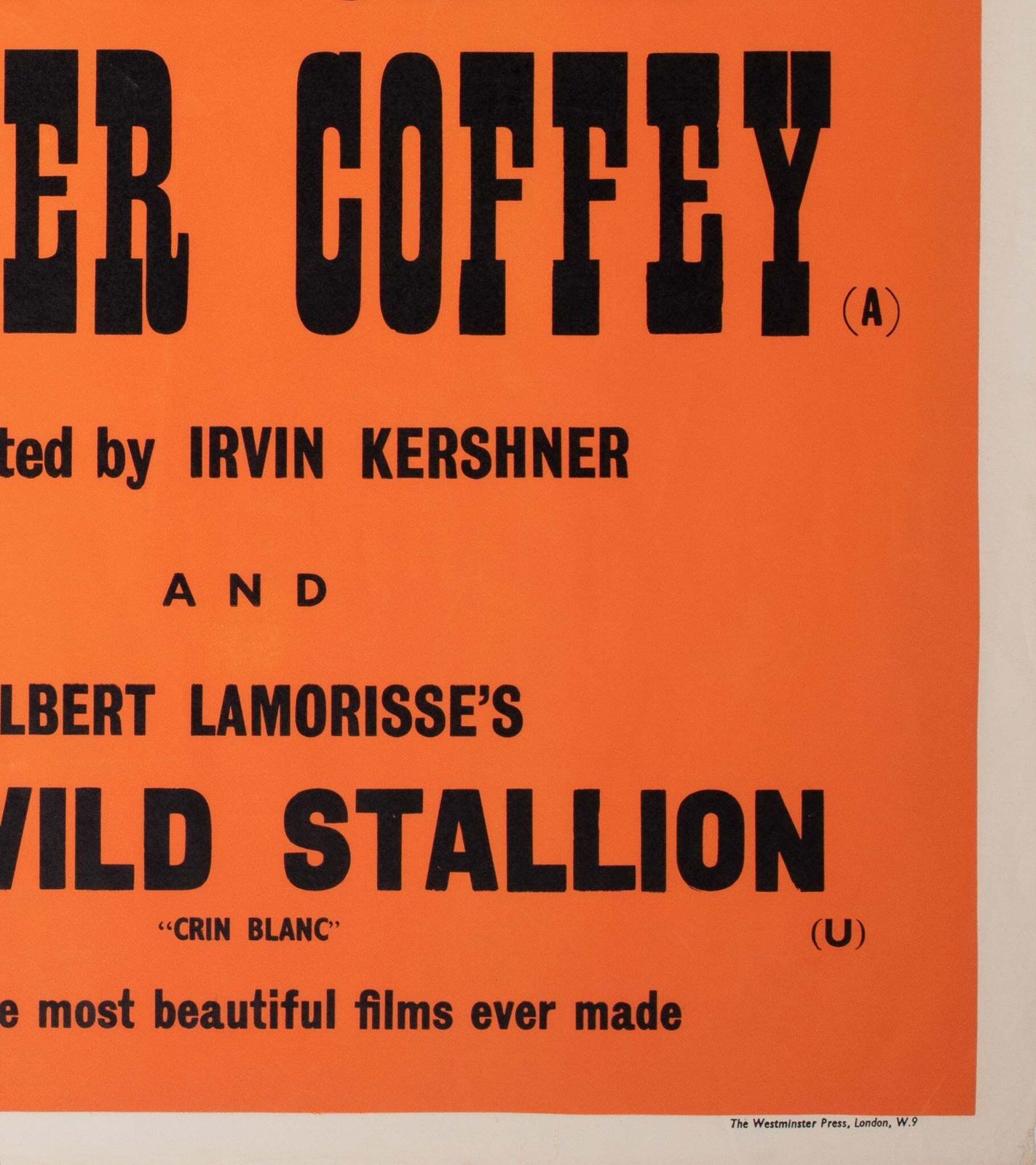 « The Luck Of Ginger Coffey », affiche de cinéma UK Quad, Academy Cinema, 1965, Strausfeld photo vintage