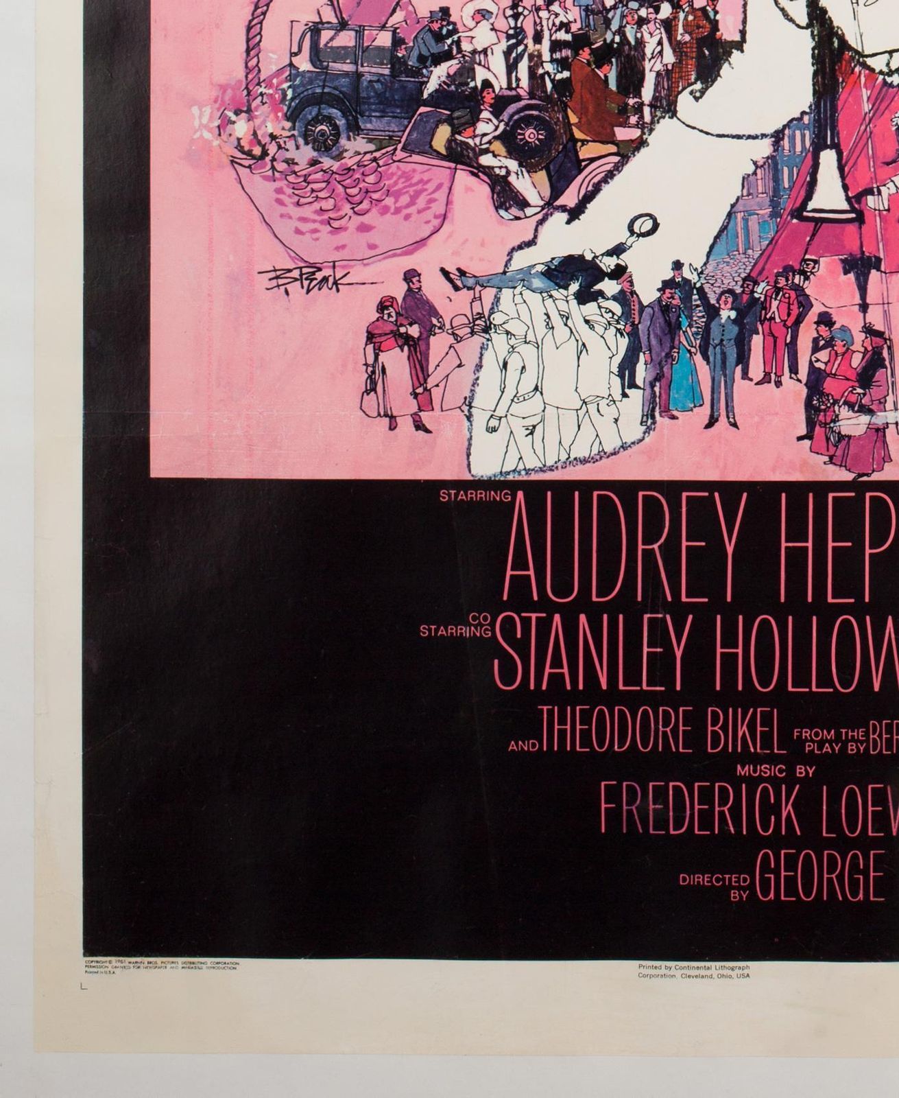 Affiche de cinéma US 1 sheet « My Fair Lady » 1964, par Bob Peak photo for sale
