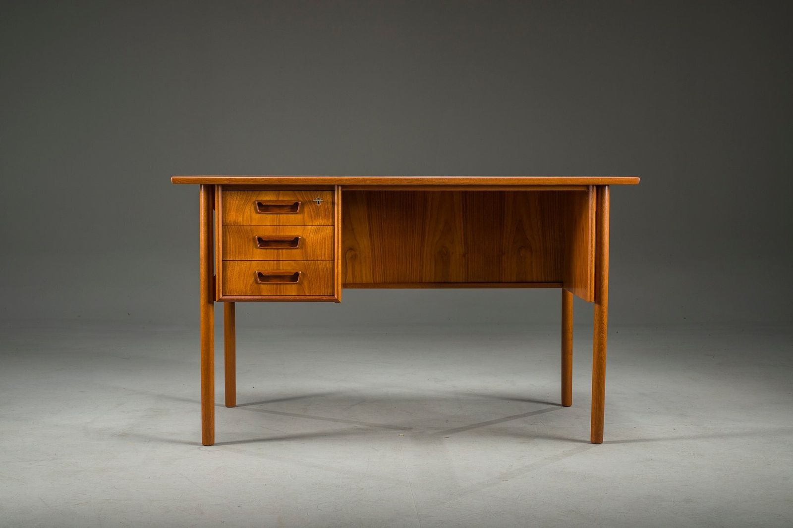 Mid Century Danish Teak Desk From Gunnar Nielsen Tibergaard, 1960s photo furniture