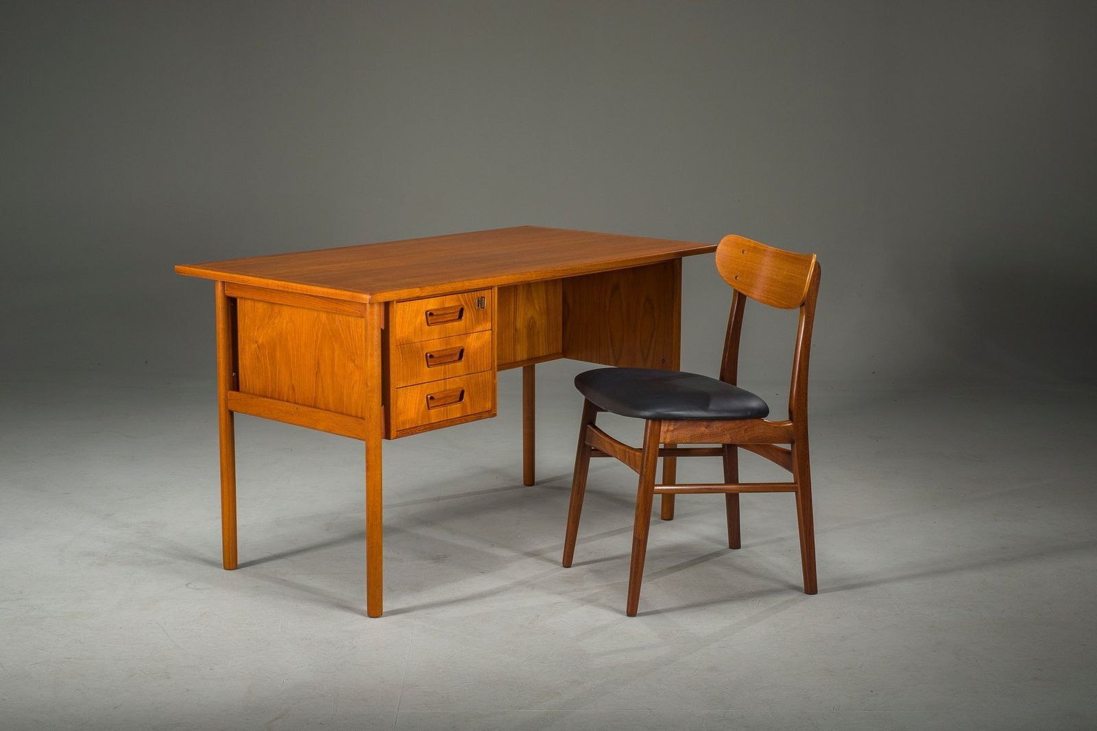 photo furniture Mid Century Danish Teak Desk From Gunnar Nielsen Tibergaard, 1960s