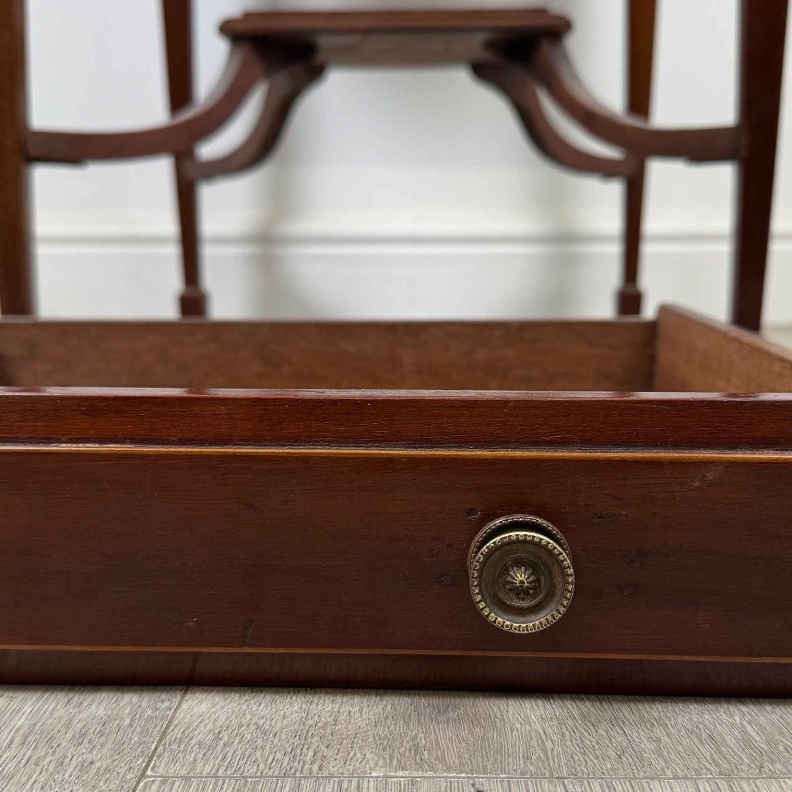 Furniture Antique 20th Century Edwardian Side Table In Mahogany ( Af 5468 ) photo