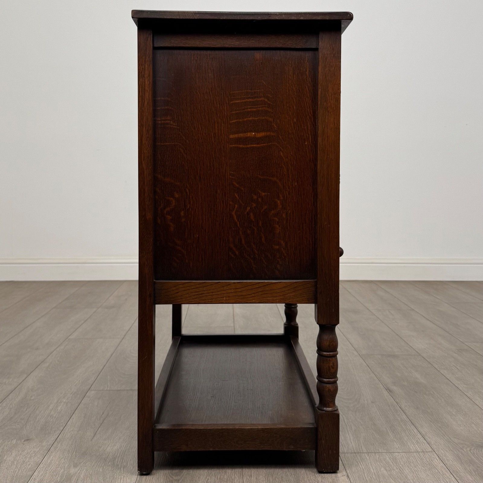 Antique 20th Century Linenfold Cupboard In Oak ( Af 5489 ) photo vintage