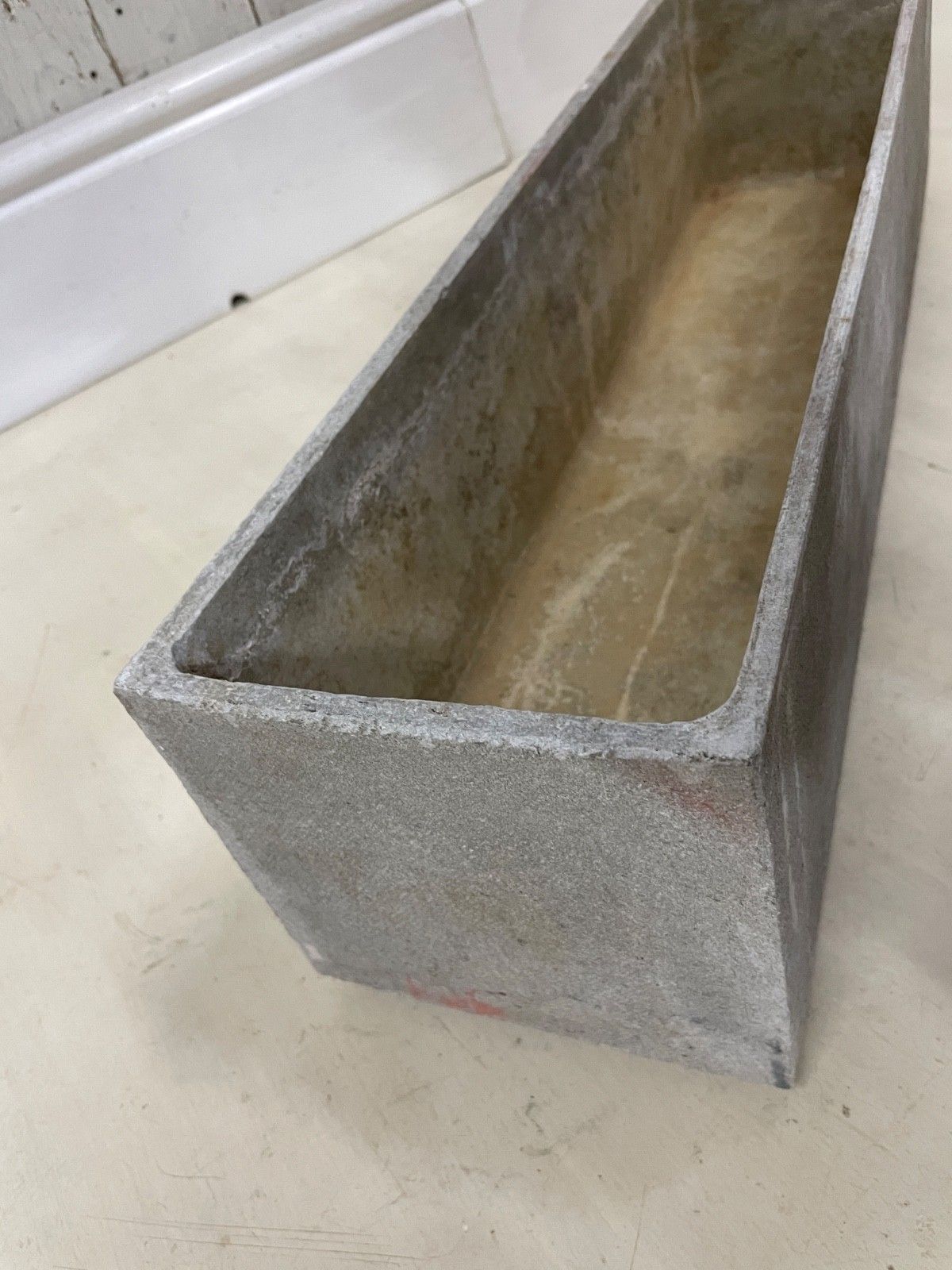 250.0 Vintage Willy Guhl Mid Century Trough Planter Danish Pot Brutalist 70s Box photo