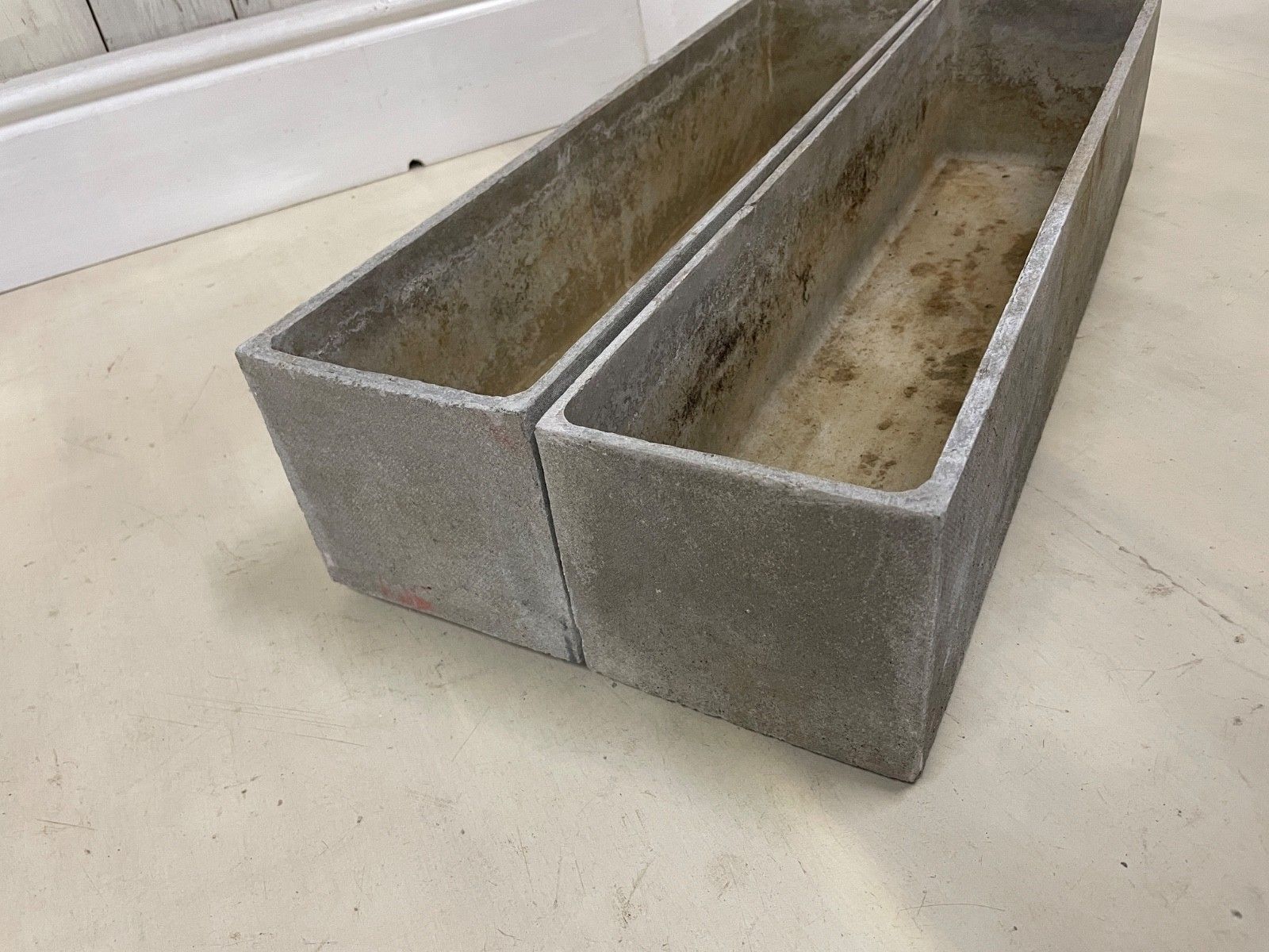 photo vintage Vintage Willy Guhl Mid Century Trough Planter Danish Pot Brutalist 70s Box
