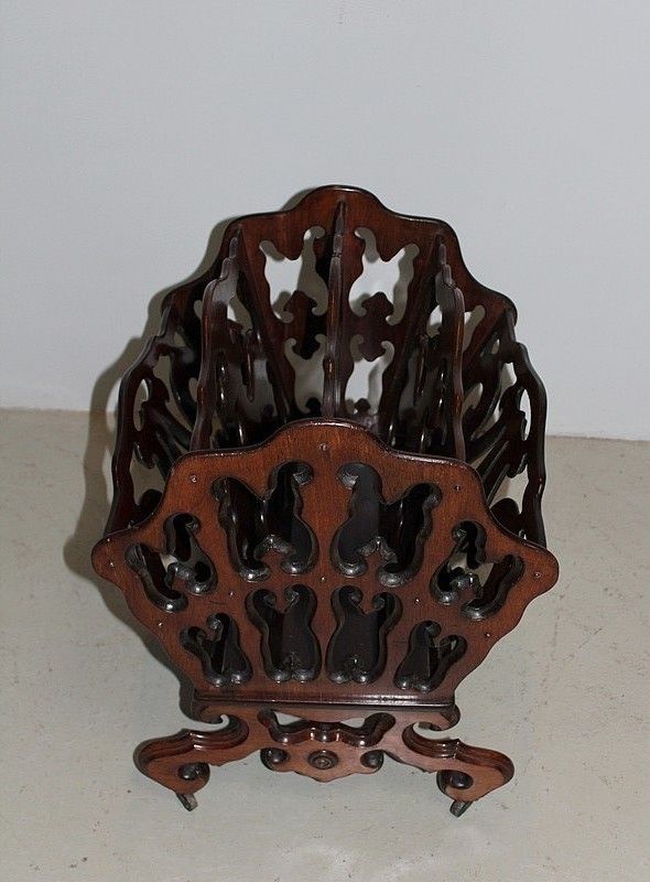 Nap. 3rd Magazine Stand In Mahogany photo for sale
