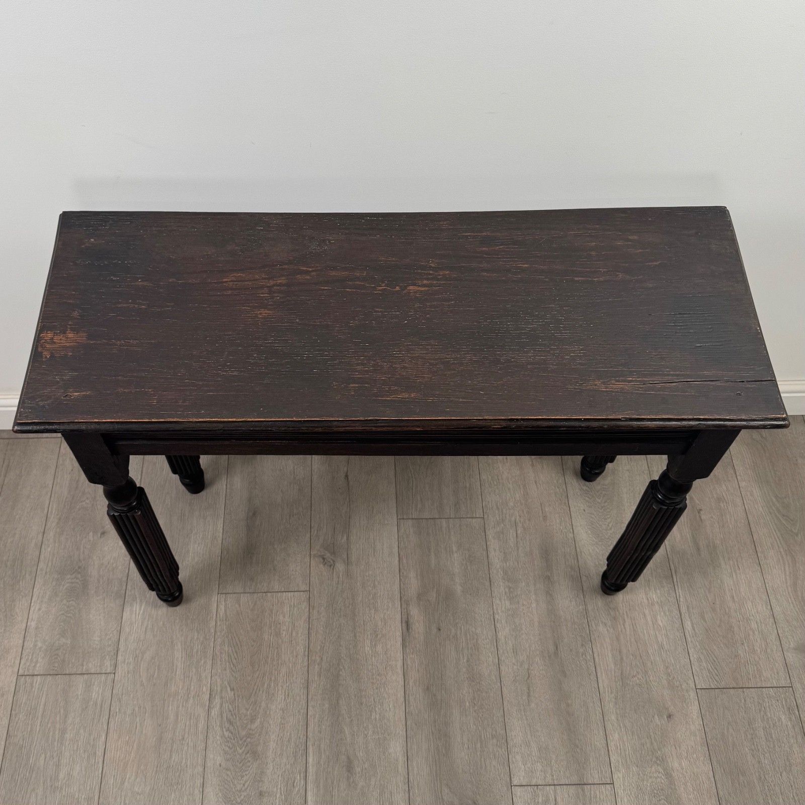 photo furniture Antique 20th Century Edwardian Side Table In Oak ( Af 5503 )