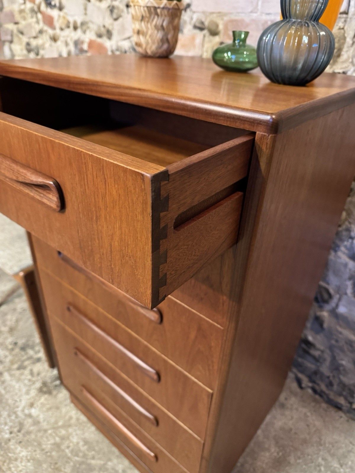 🚛 Vintage Mid Century G Plan Teak Chest Of Drawers Danish Scandinavian Design photo 345.0