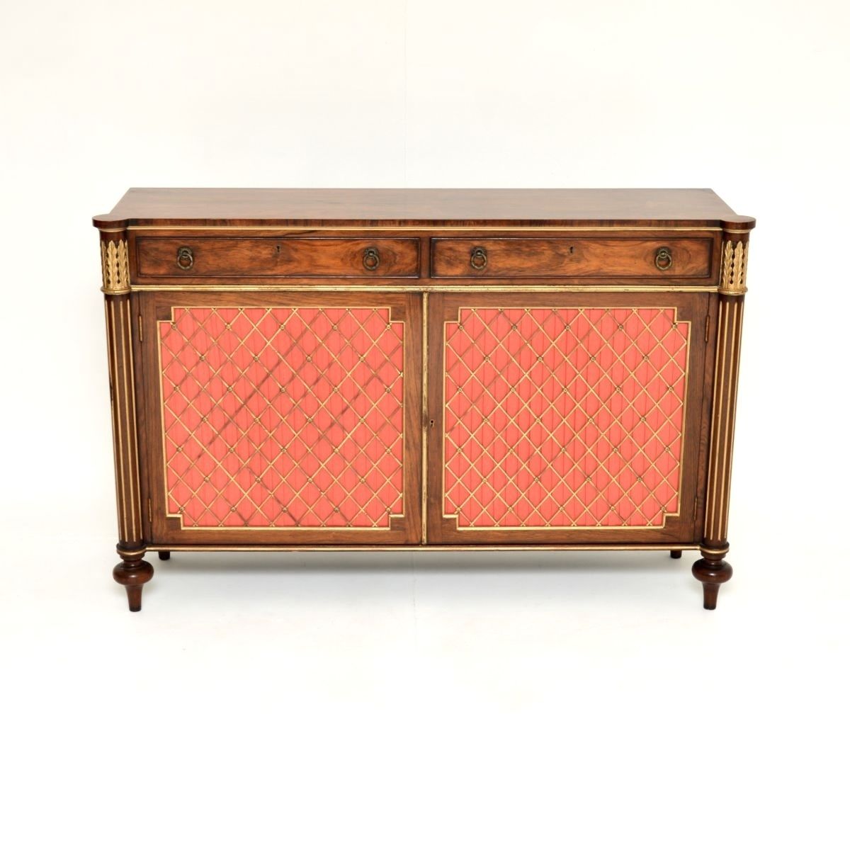 Antique Regency Style Rosewood Grill Front Sideboard photo furniture