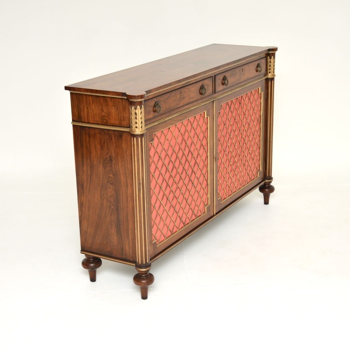 Furniture Antique Regency Style Rosewood Grill Front Sideboard photo