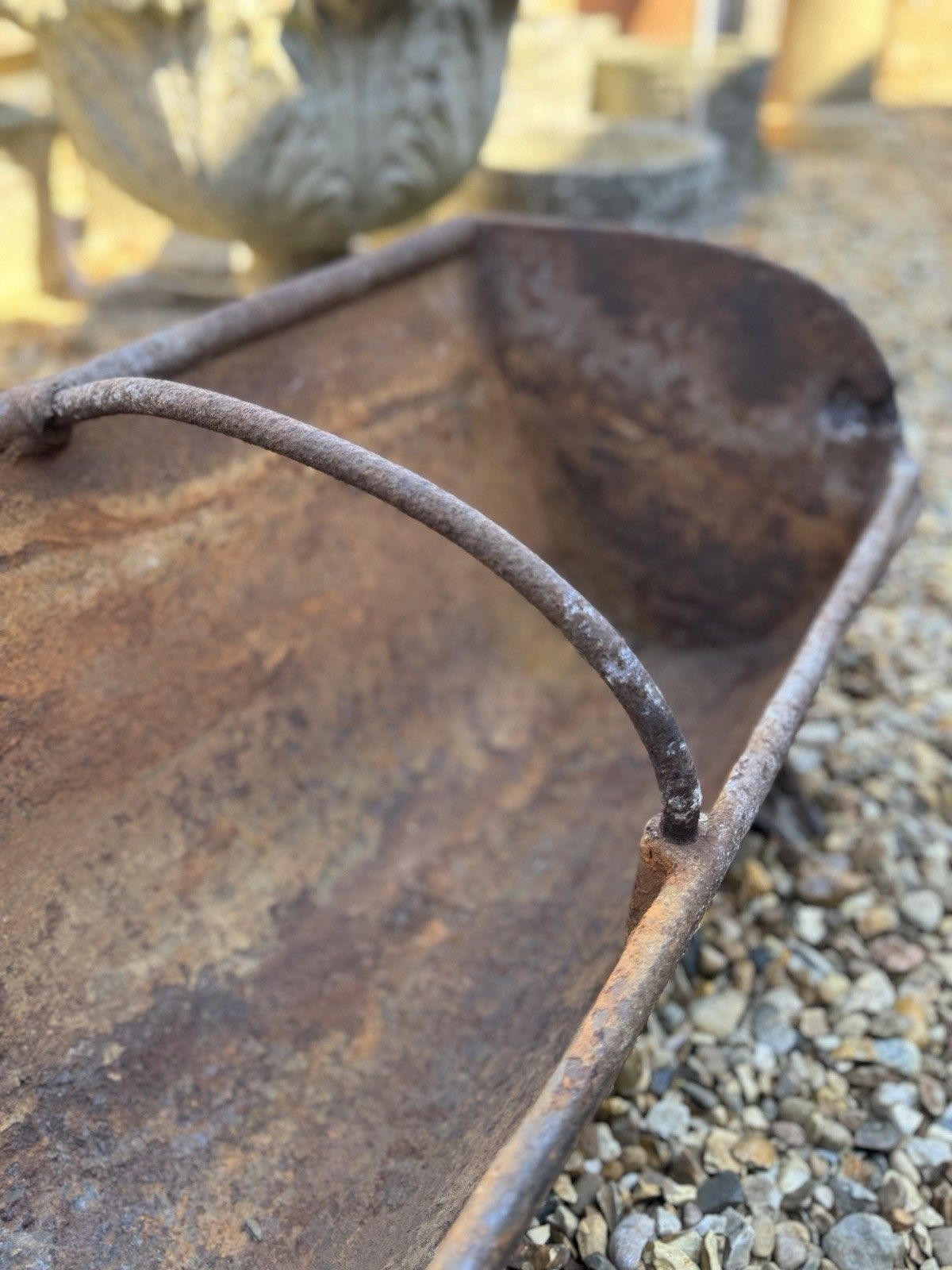 Antique Cast Iron Trough Feeder / Garden Planter Plant Pot / Log Holder Rustic photo Garden Decor