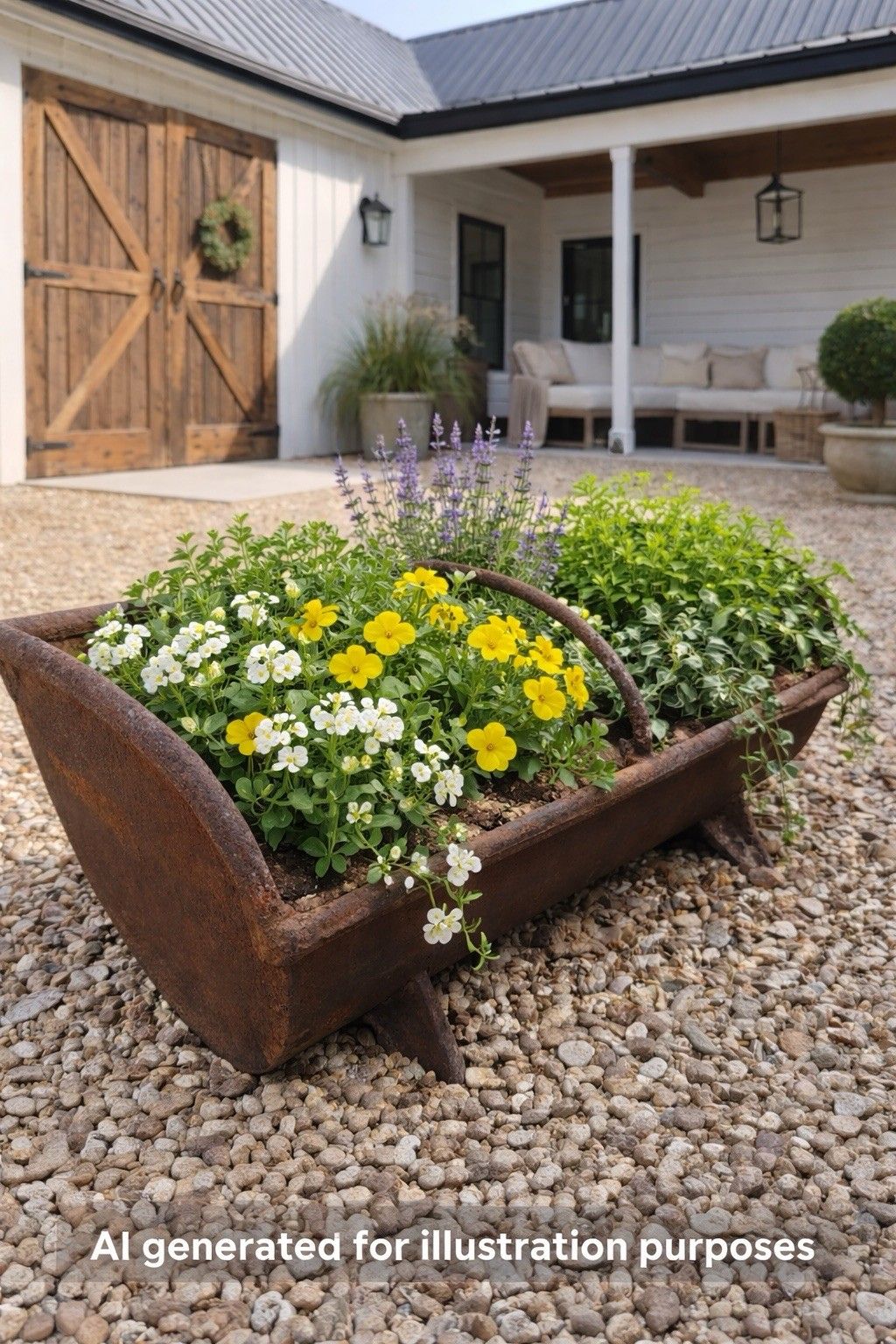 Antique Cast Iron Trough Feeder / Garden Planter Plant Pot / Log Holder Rustic photo vintage