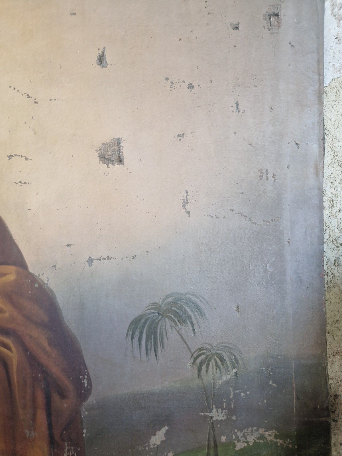 photo for sale Antique Large Oil Painting Saint Matthias The Apostle 18th Century