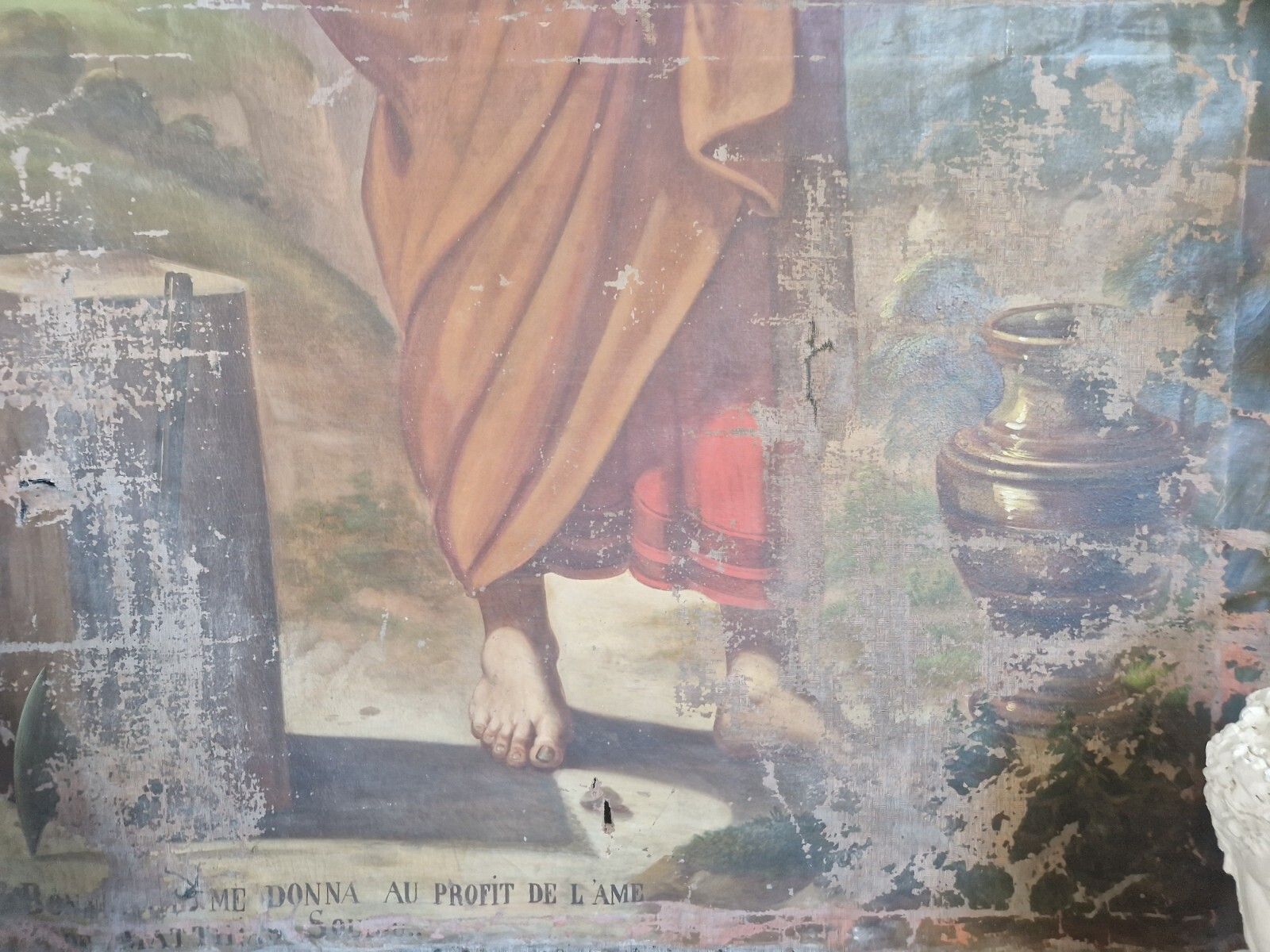photo buy Antique Large Oil Painting Saint Matthias The Apostle 18th Century