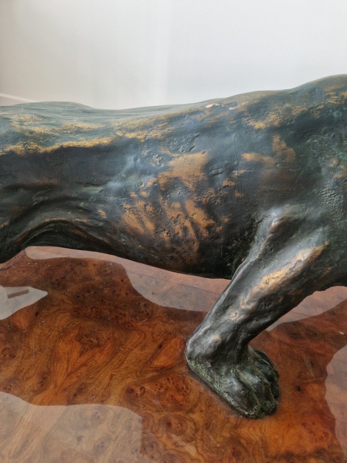 photo vinterior Claude Dalle For Maison Roméo Paris Panther Coffee Table 1970s French Design