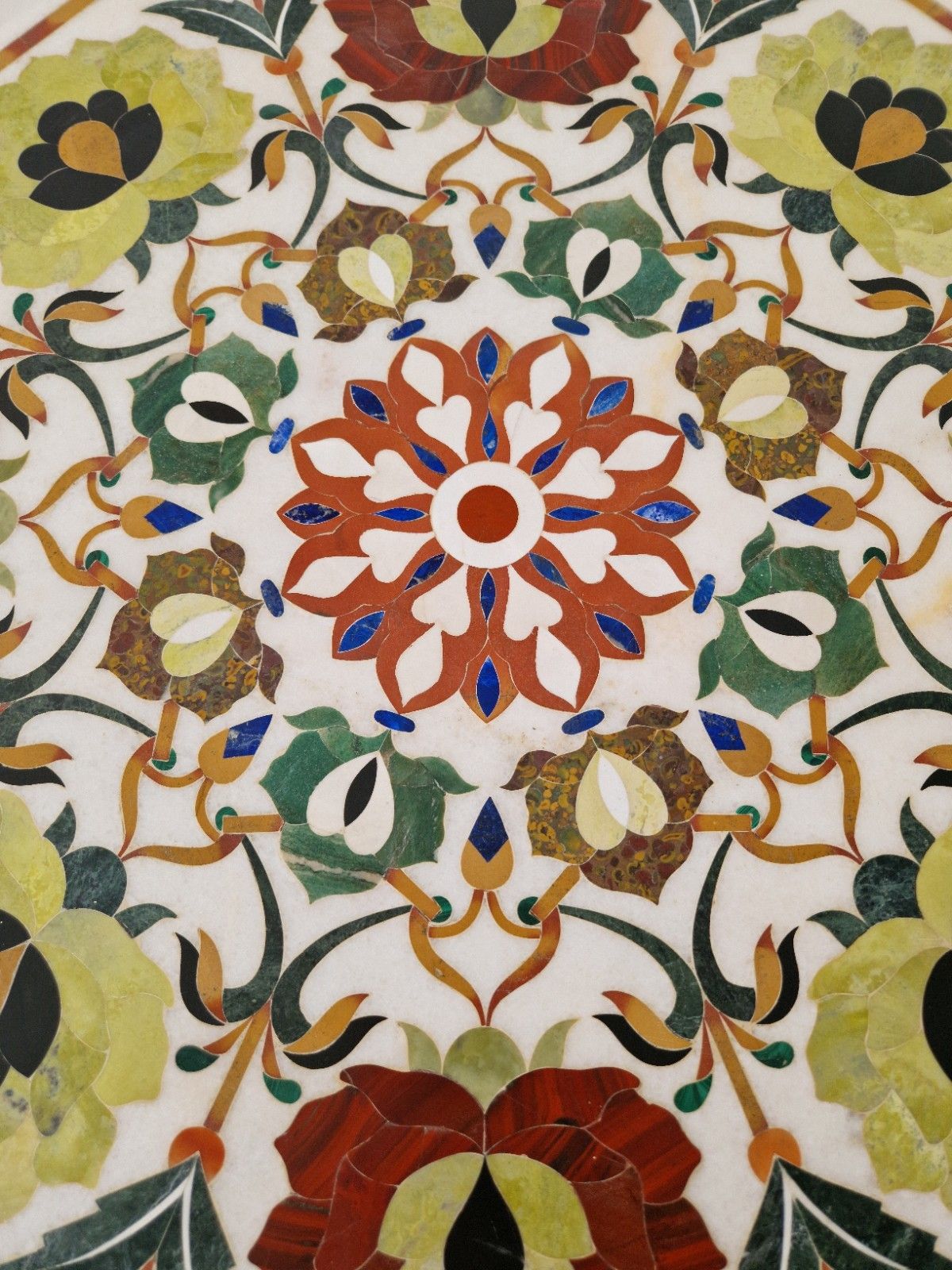 Post Modern Italian Marble Table Pietra Dura With Floral Inlays Interior Design photo vinterior