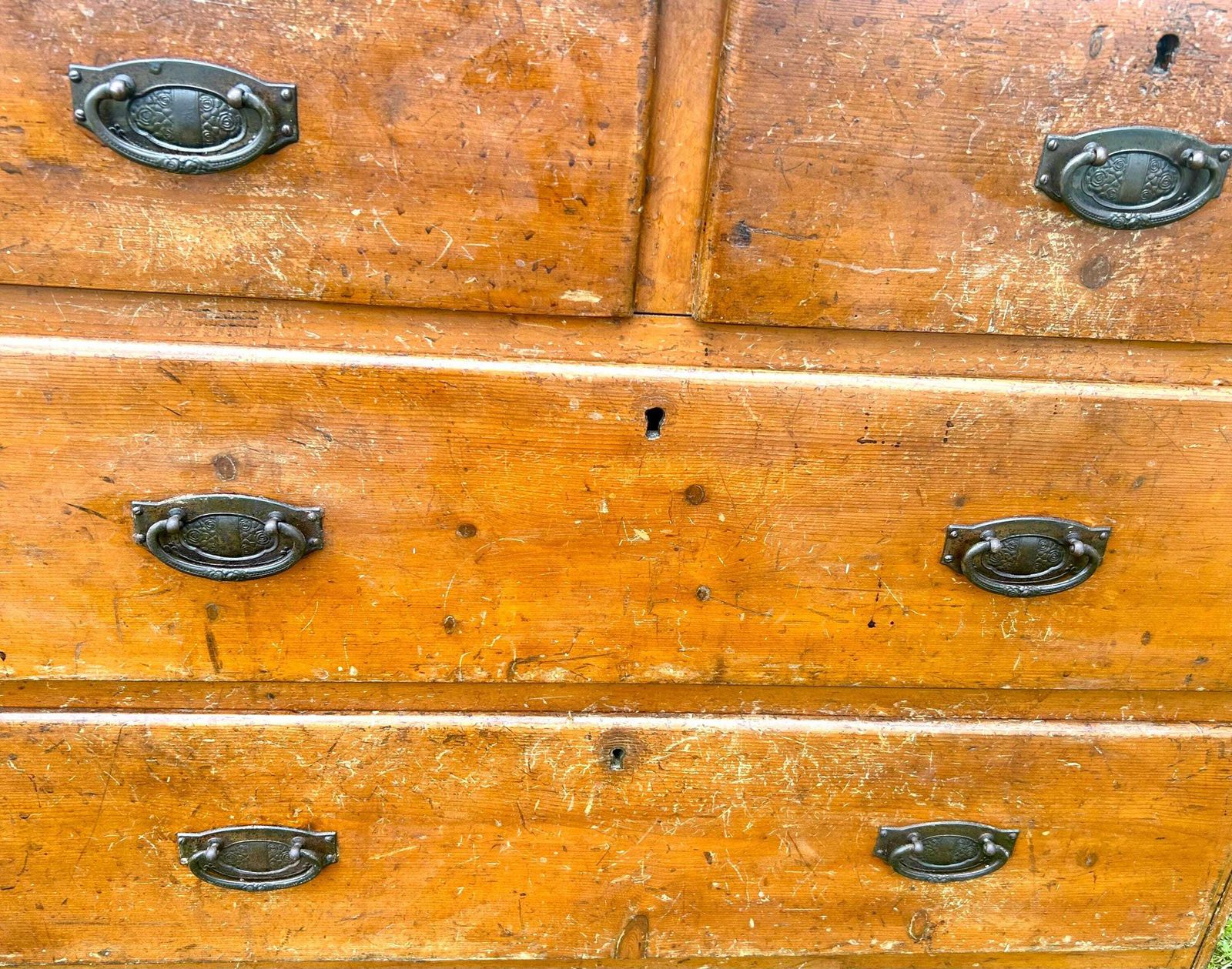 Victorian Pine Chest Of Drawers Cabinet Cupboard Bedroom Farmhouse Industrial Antique Vintage Haberdashery Storage Draw photo vinterior