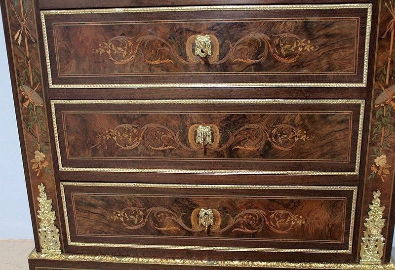 Secretary Inlaid Style Louis XVI, 19th photo vinterior