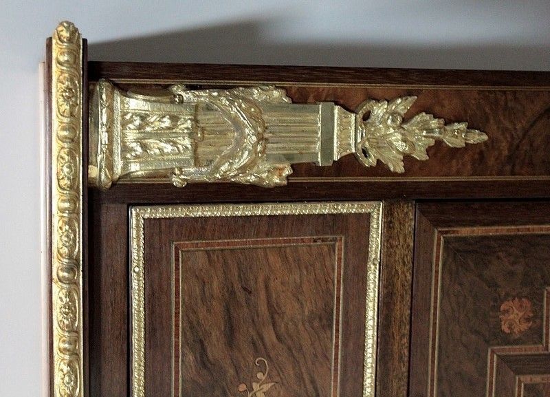 Secretary Inlaid Style Louis XVI, 19th photo vintage