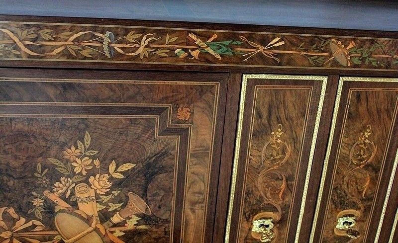 Furniture Secretary Inlaid Style Louis XVI, 19th photo