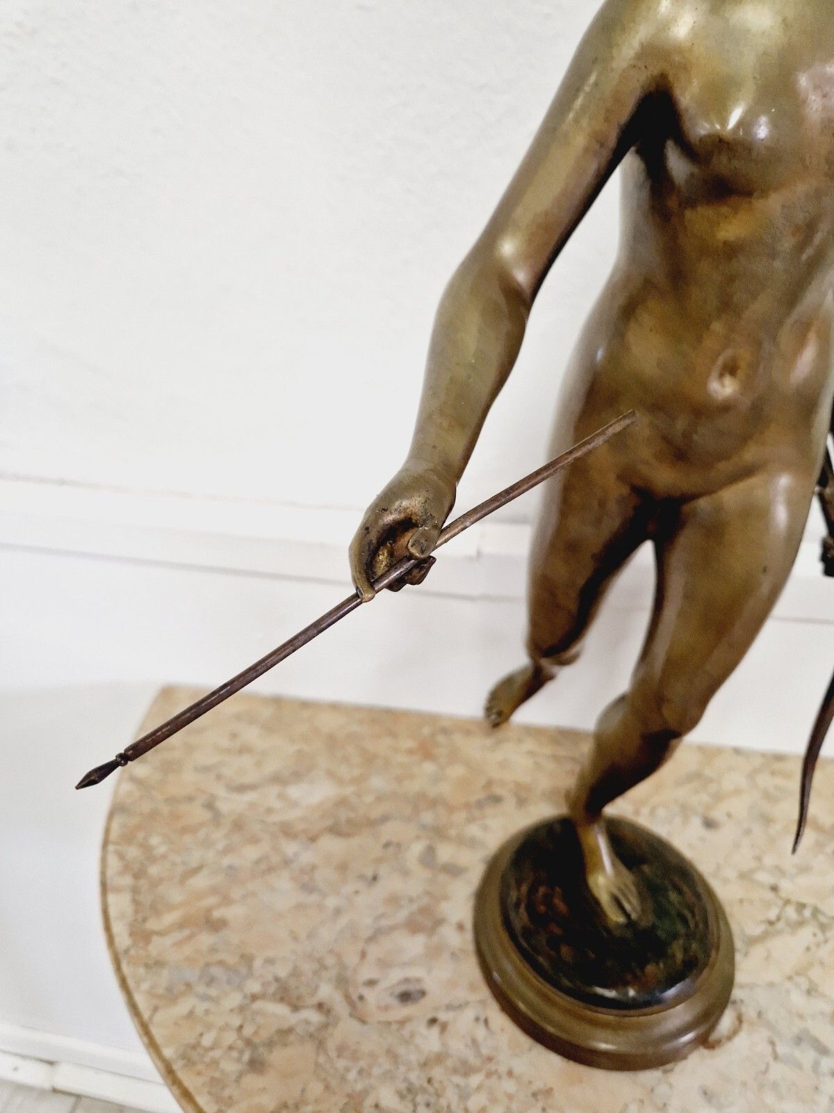 photo buy Antique Bronze Sculpture Of Diane The Huntress 19th Century