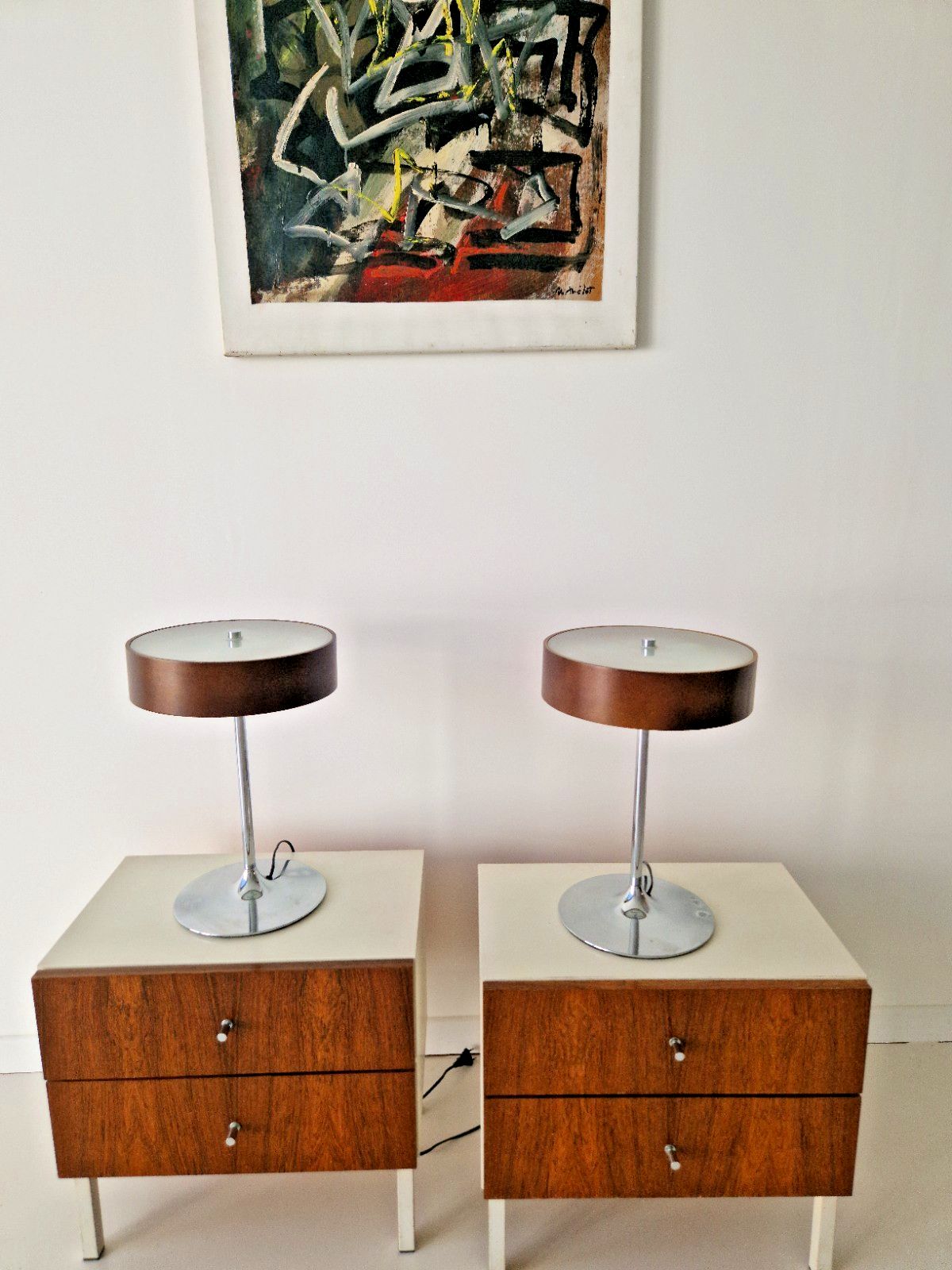 Pair Of Vintage Malibu Lamps 1970s Interior Design Retro Lighting photo 650.0