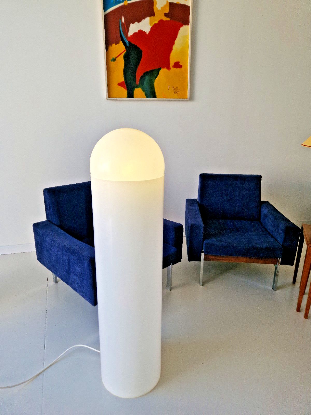 Mid Century Italian Floor Lamp Totem Lighting 1970s Interior Design photo vintage