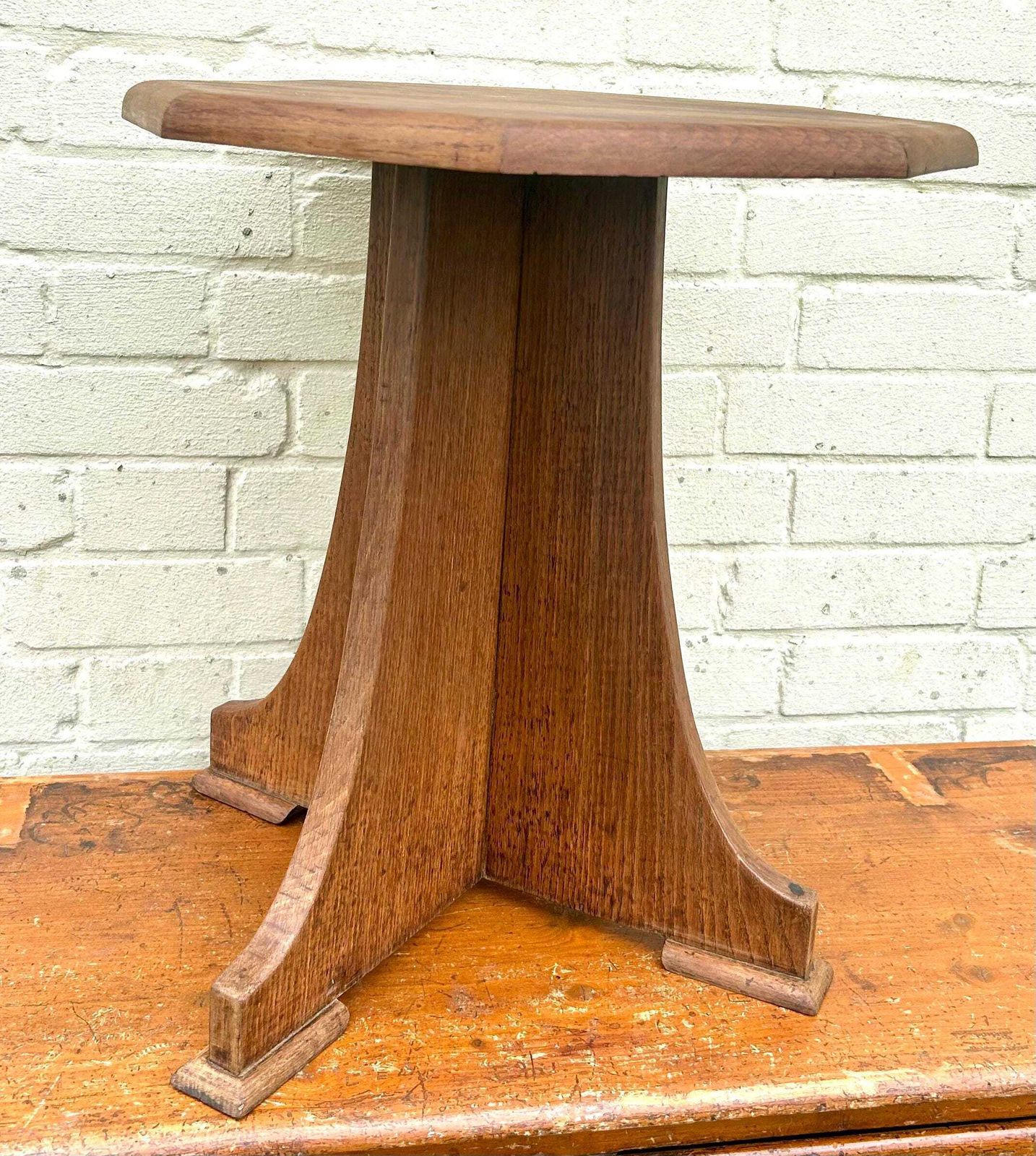 Arts And Crafts Oak Antique Side Wine Table Vintage Wooden Victorian Hall Desk Industrial Occasional Coffee photo 225.0