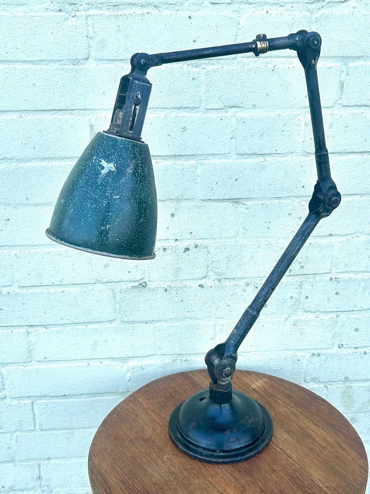 Dugdills Industrial Desk Vintage Lamp Office Factory Retro Antique Light Lighting Factory Table Floor photo for sale