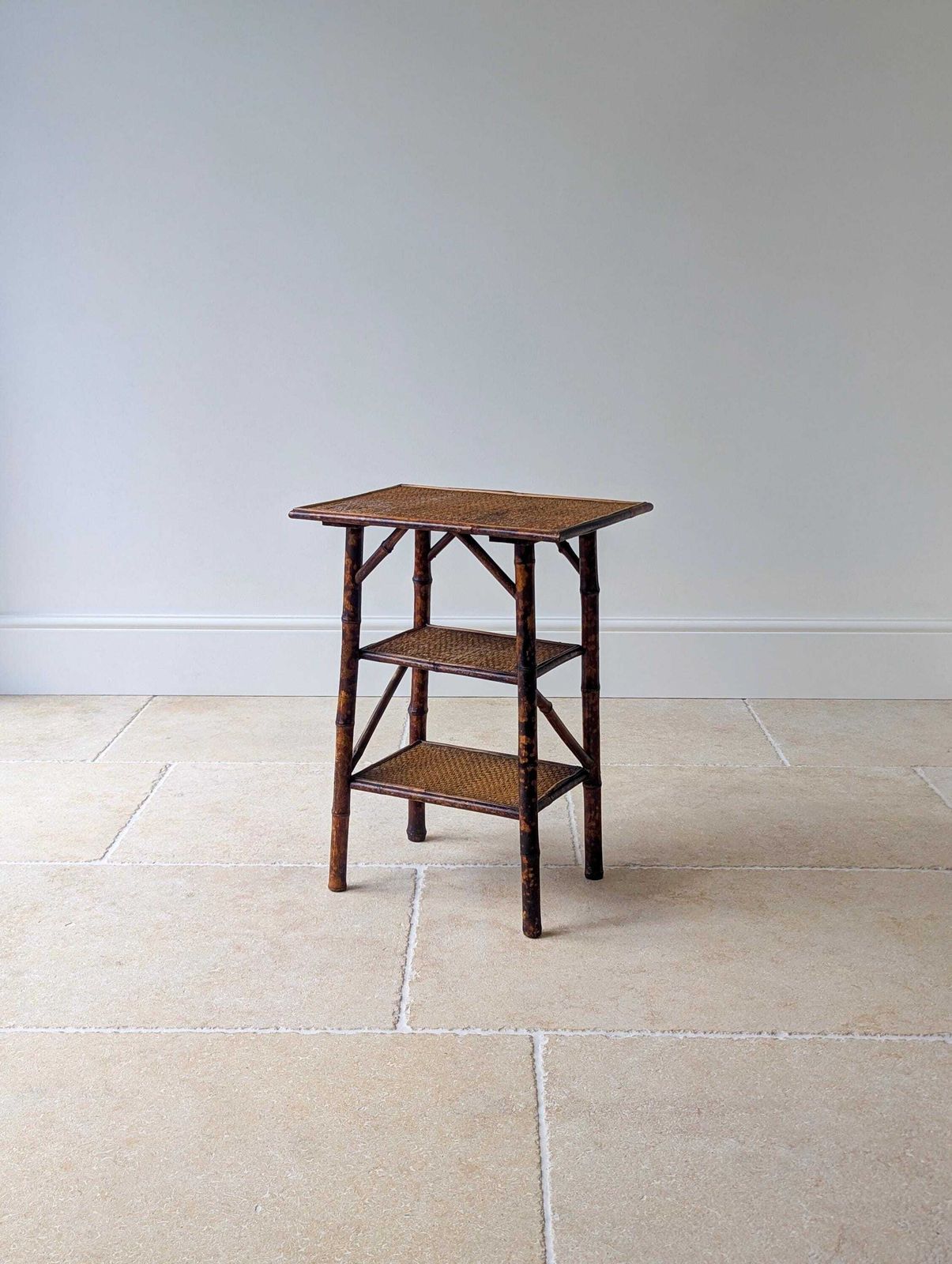 Antique Victorian Bamboo Three Tier Occasional Table C.1890 photo Furniture