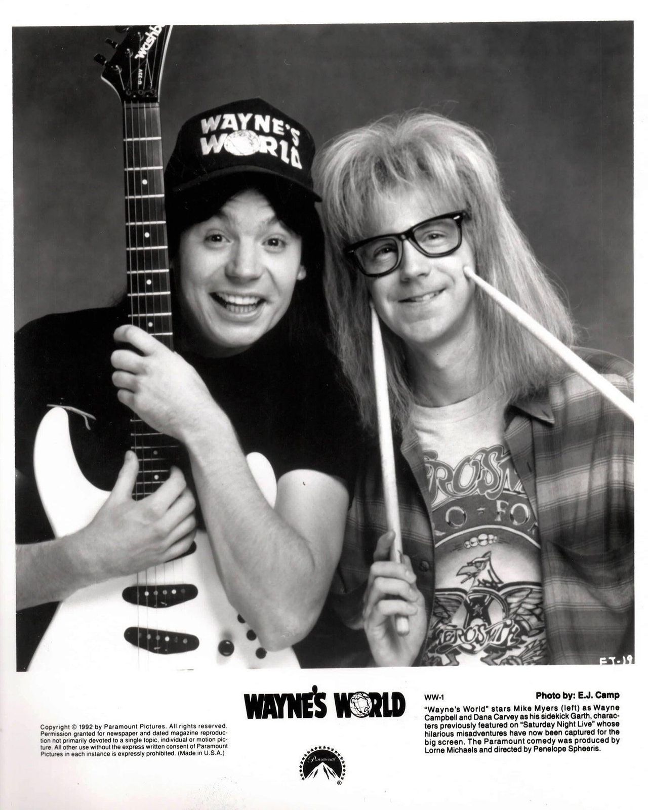 Photographie de presse du film Wayne's World (1992), encadrée photo vinterior