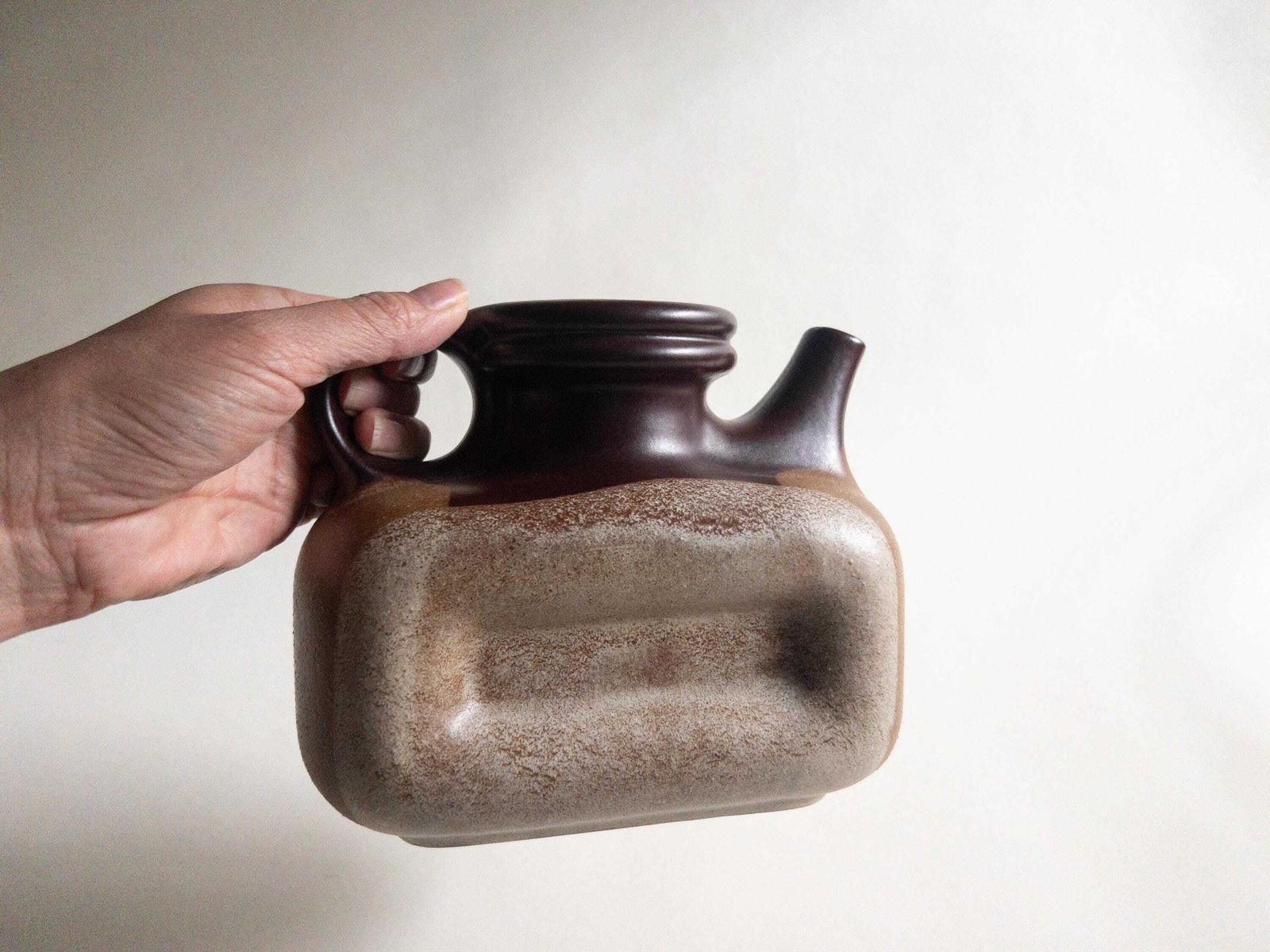 Steuler Ceramic Watering Can: West German Retro Pottery photo for sale