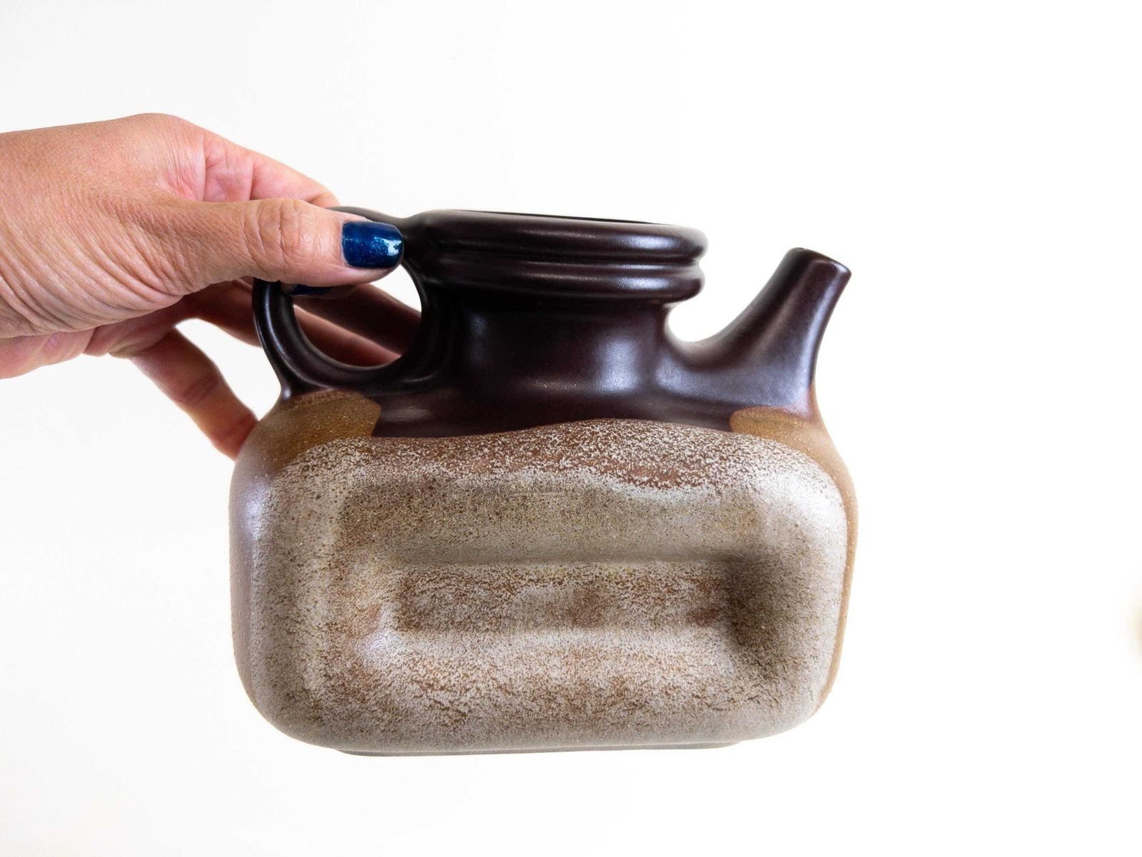 Steuler Ceramic Watering Can: West German Retro Pottery photo Home Decor
