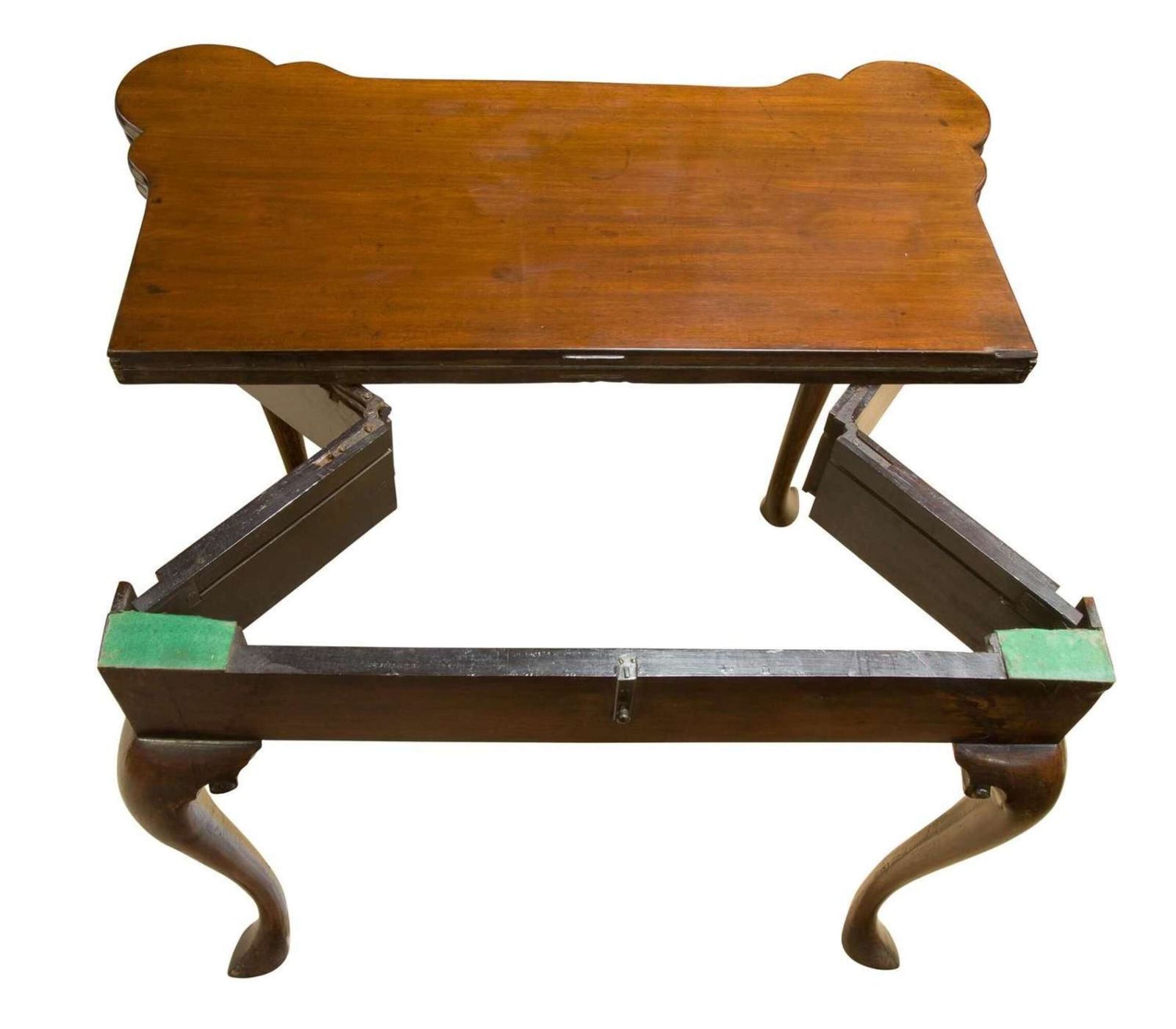 Fine George II Mahogany Concertina Action Card Table With Drawer, C.1750 photo Furniture