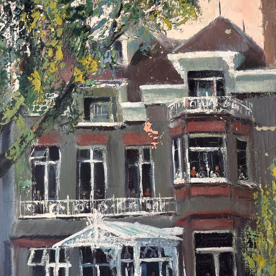 John Wynne Morgan School House Oil Painting photo vinterior