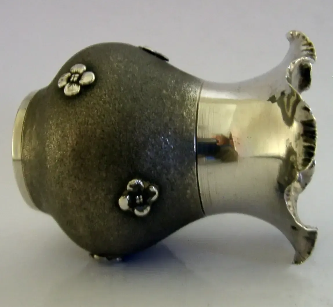 Vase en argent massif 800 italien, vers 1950, Italie, 56 g photo vinterior