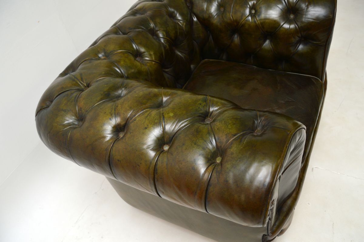 Antique Victorian Leather Chesterfield Armchair photo 1625.0