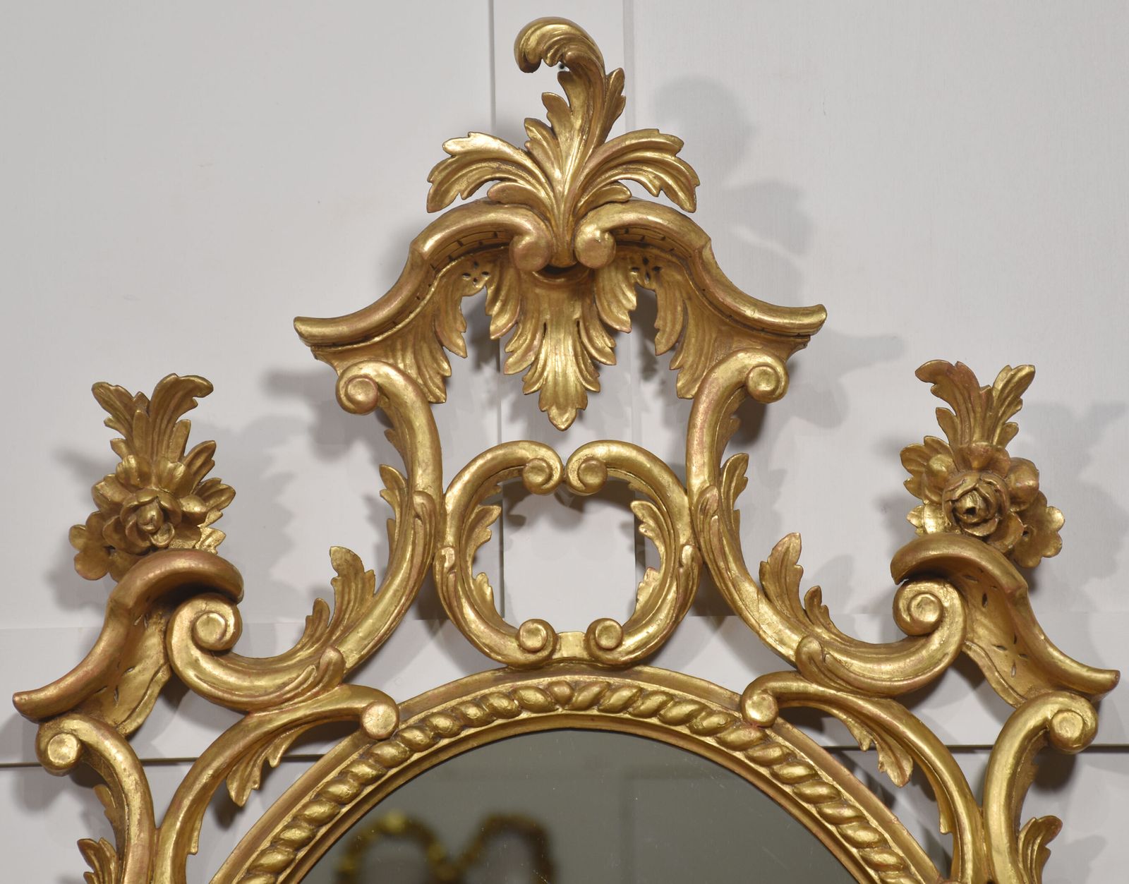 photo furniture Giltwood Rococo Revival Oval Wall Mirror