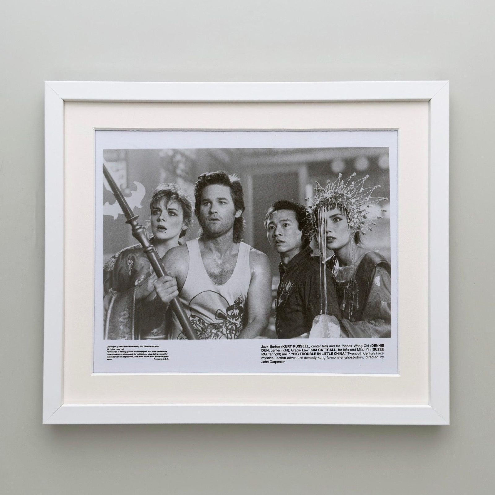 Photo de presse originale encadrée, Big Trouble in Little China (1986) photo Art