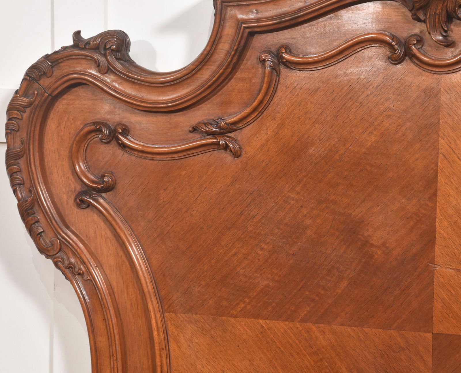 Pair Of Carved Walnut Single Beds photo vintage