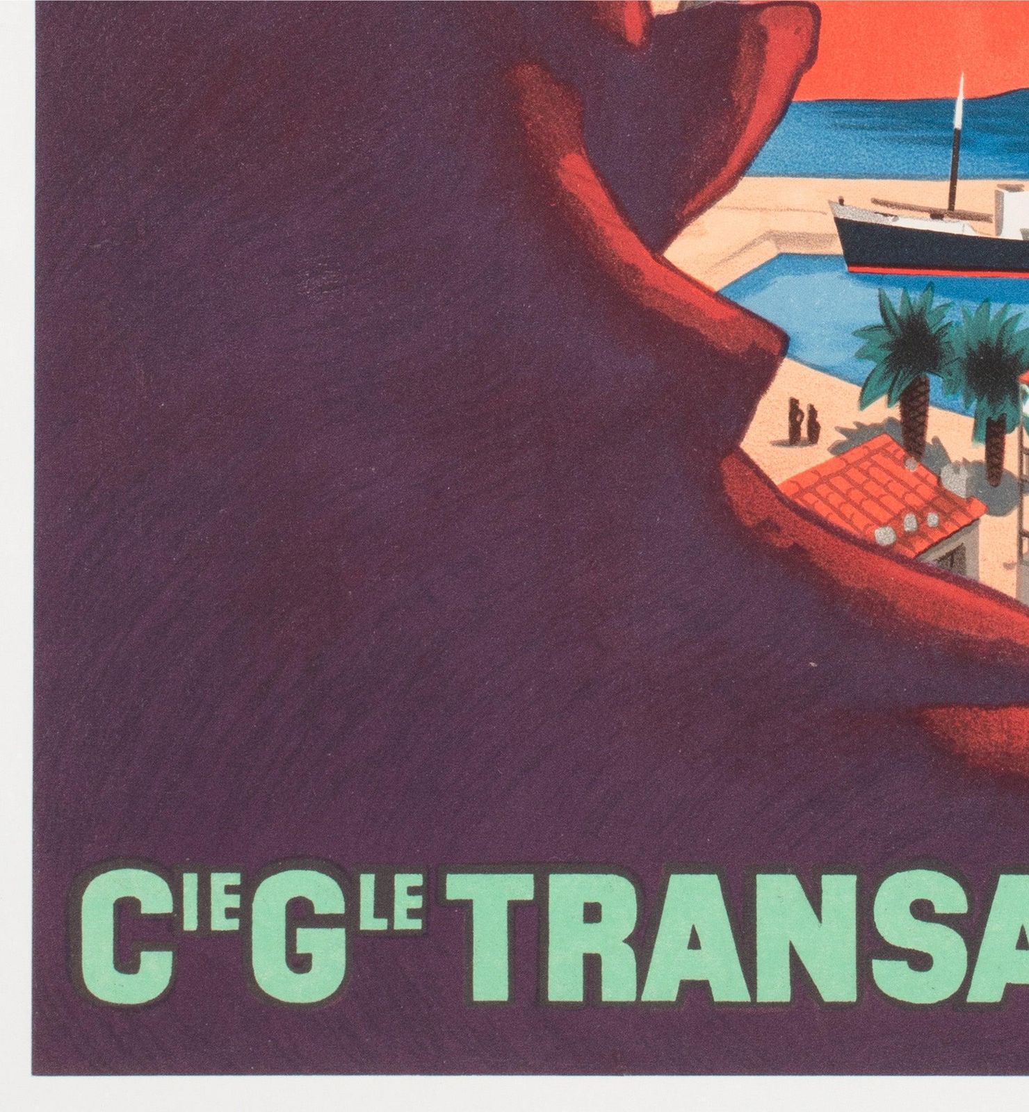 Allez En Corse Cgt C1950s Corsica Small French Travel Poster, Edouard Collin photo buy