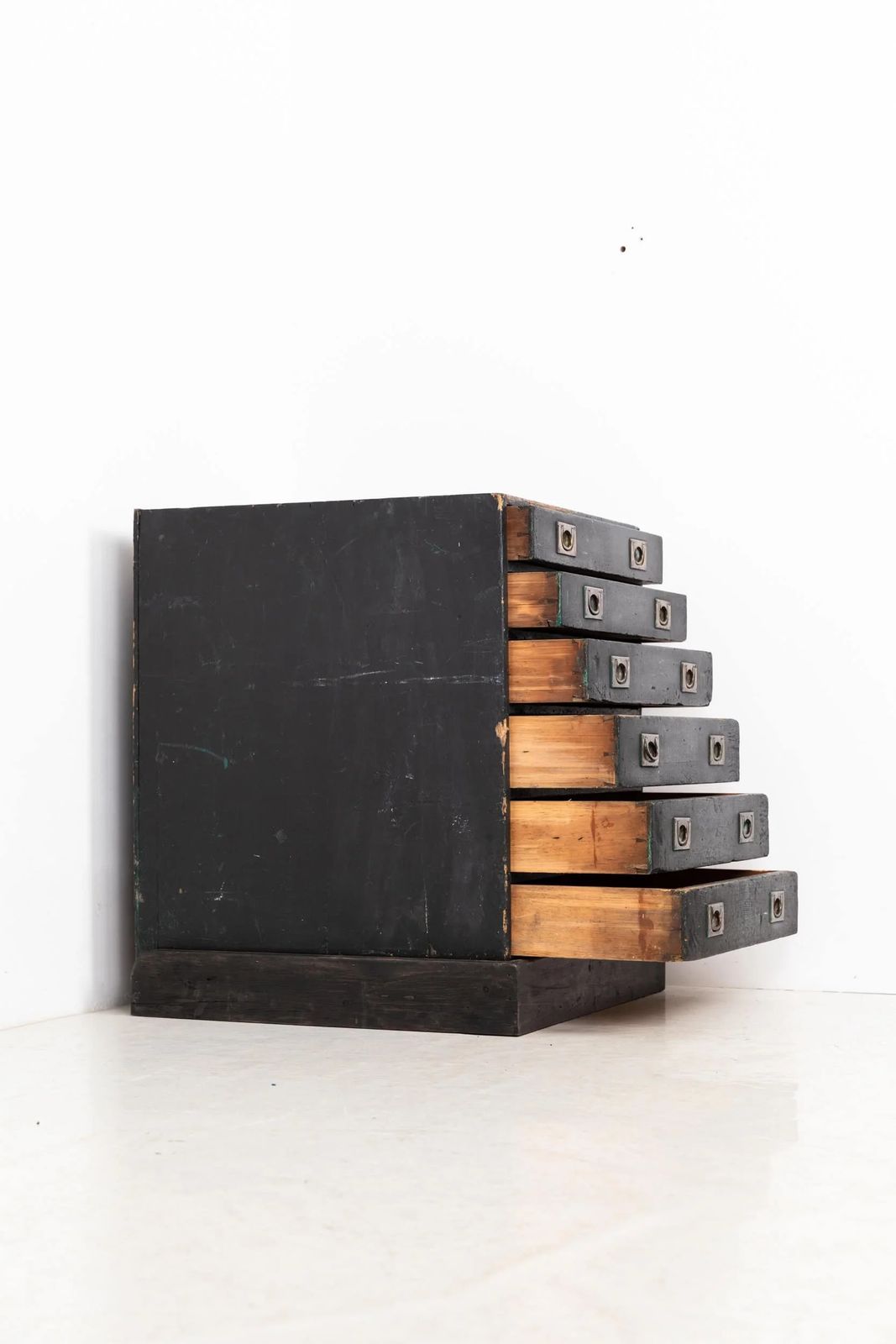 Black Painted Vintage Industrial 6 Drawer Unit photo Furniture
