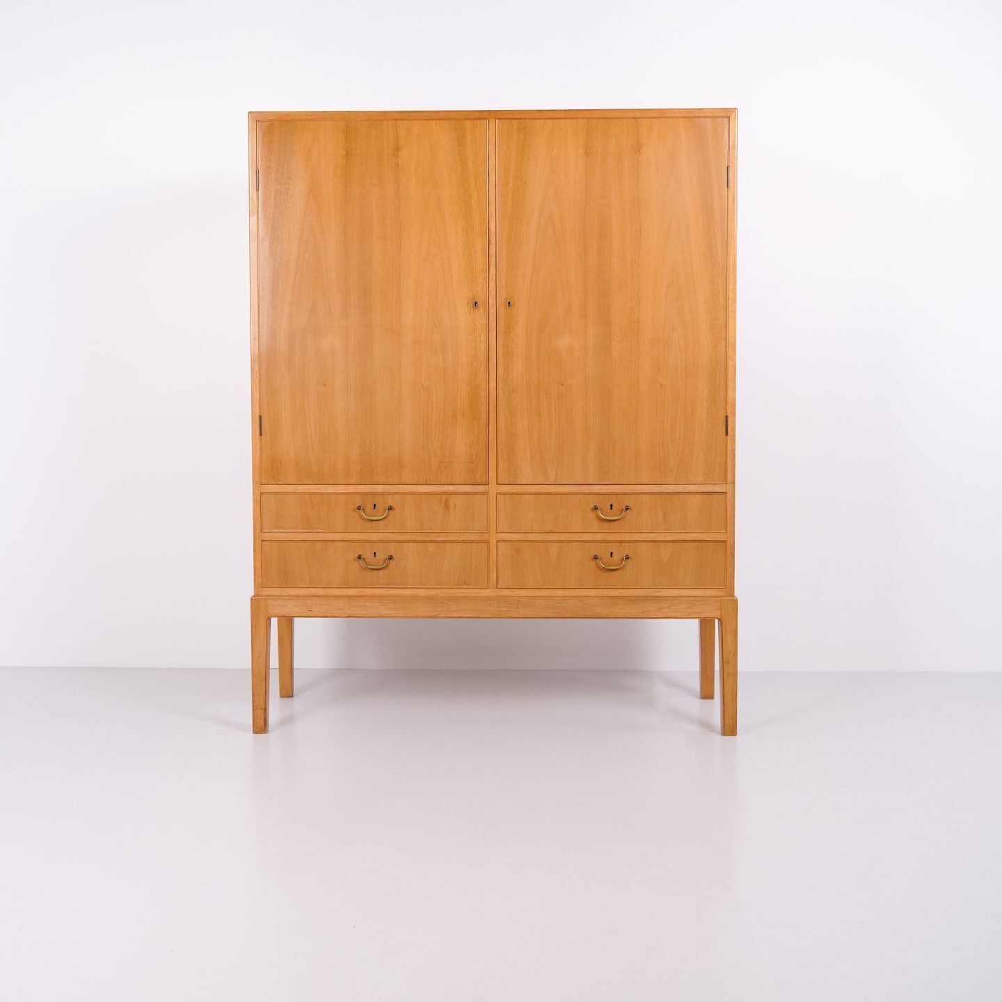Sideboard Cabinet In Light Walnut By Ole Wanscher For A.J. Iversen, 1940s