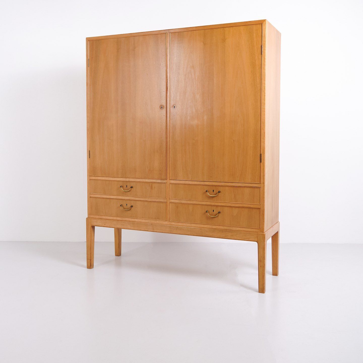 Sideboard Cabinet In Light Walnut By Ole Wanscher For A.J. Iversen, 1940s photo furniture
