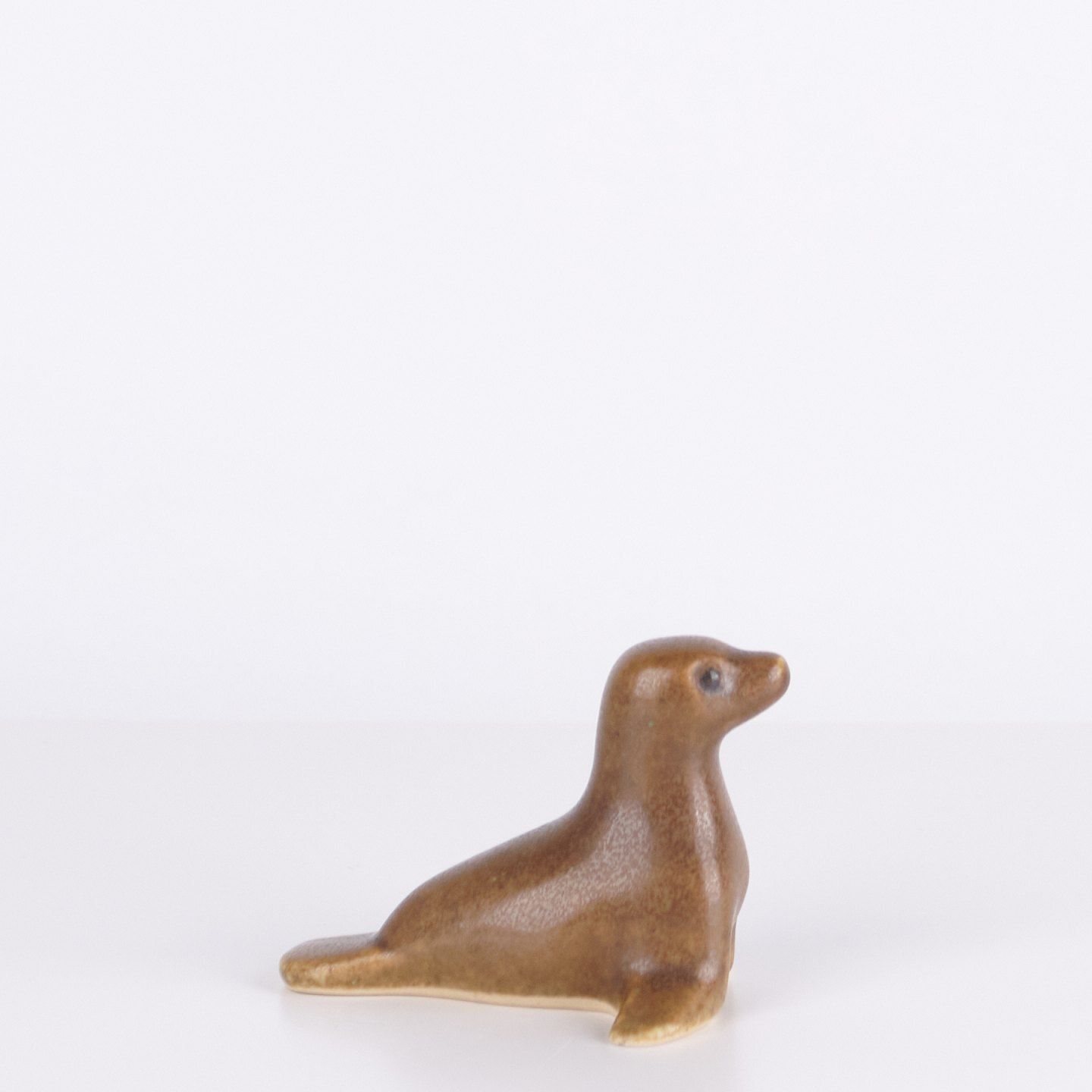 Seal Figure In Glazed Ceramic By Knud Basse, Danish Design, 1960s photo 140.0