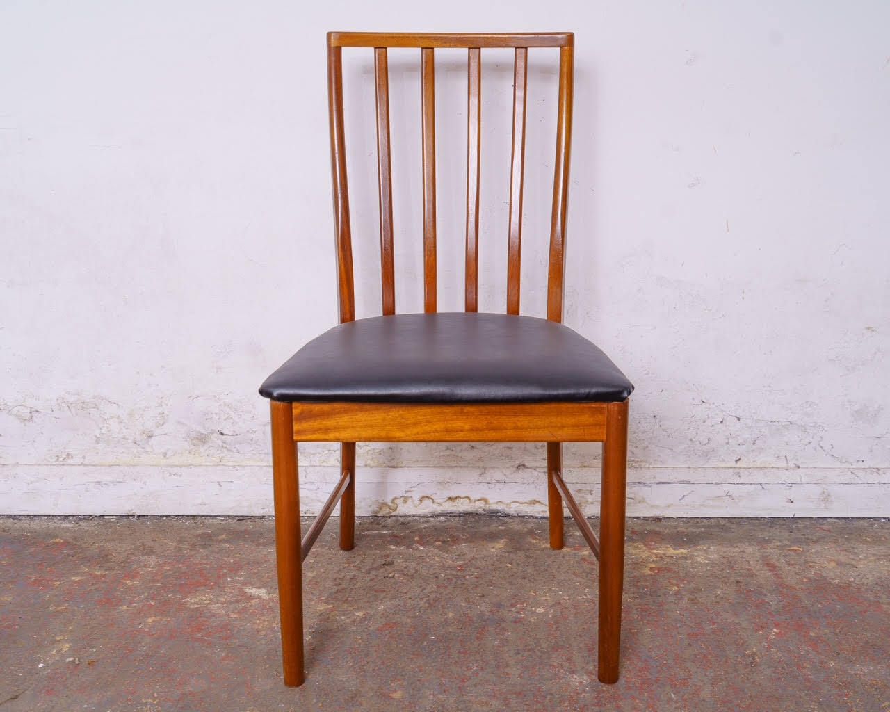 6 McIntosh Mid Century Teak Dining Chairs, Including 2 Carvers photo Furniture